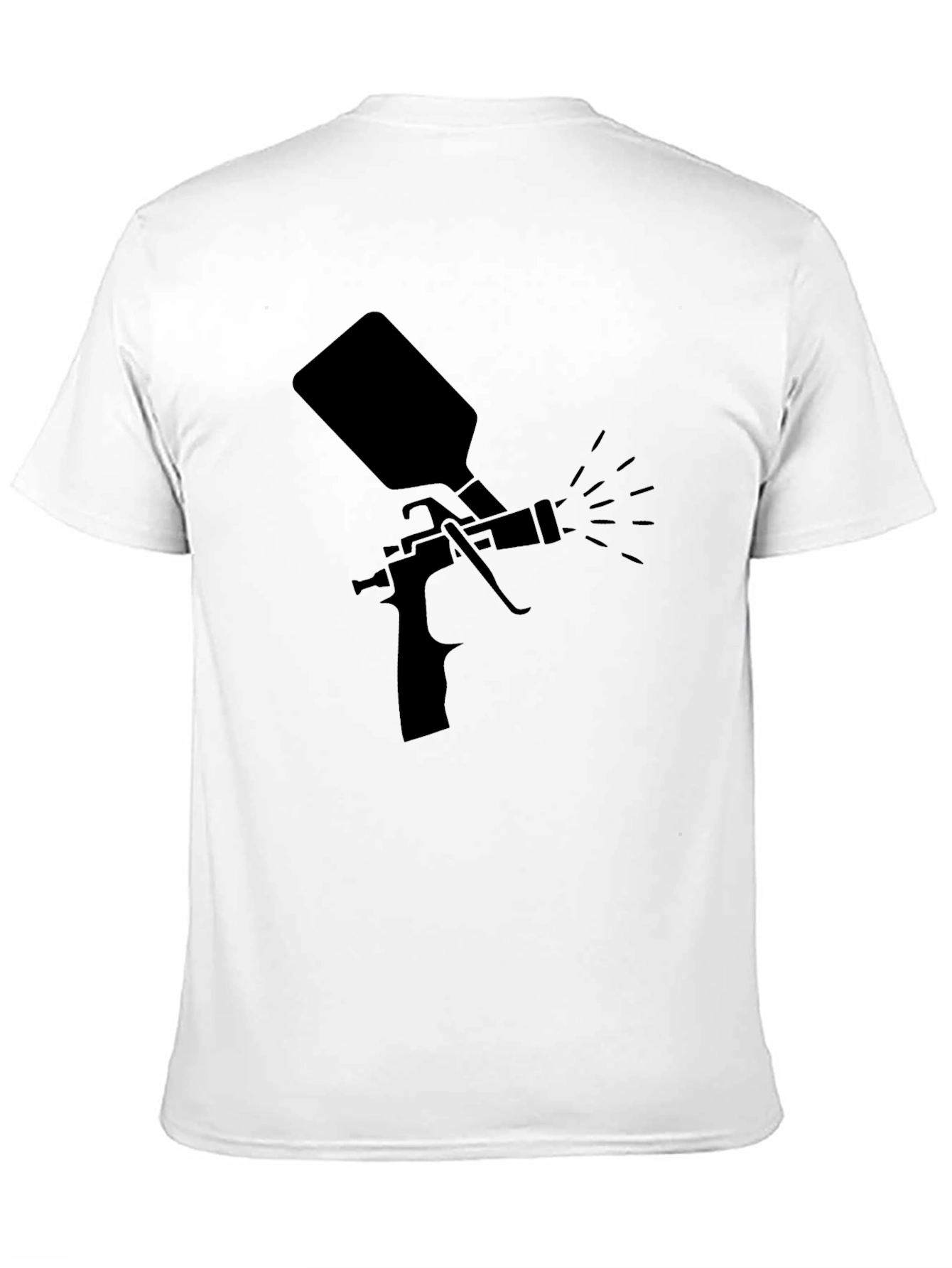 Black Black Spray Paint Gun Graphic Tee - Stylish & Unique view 11