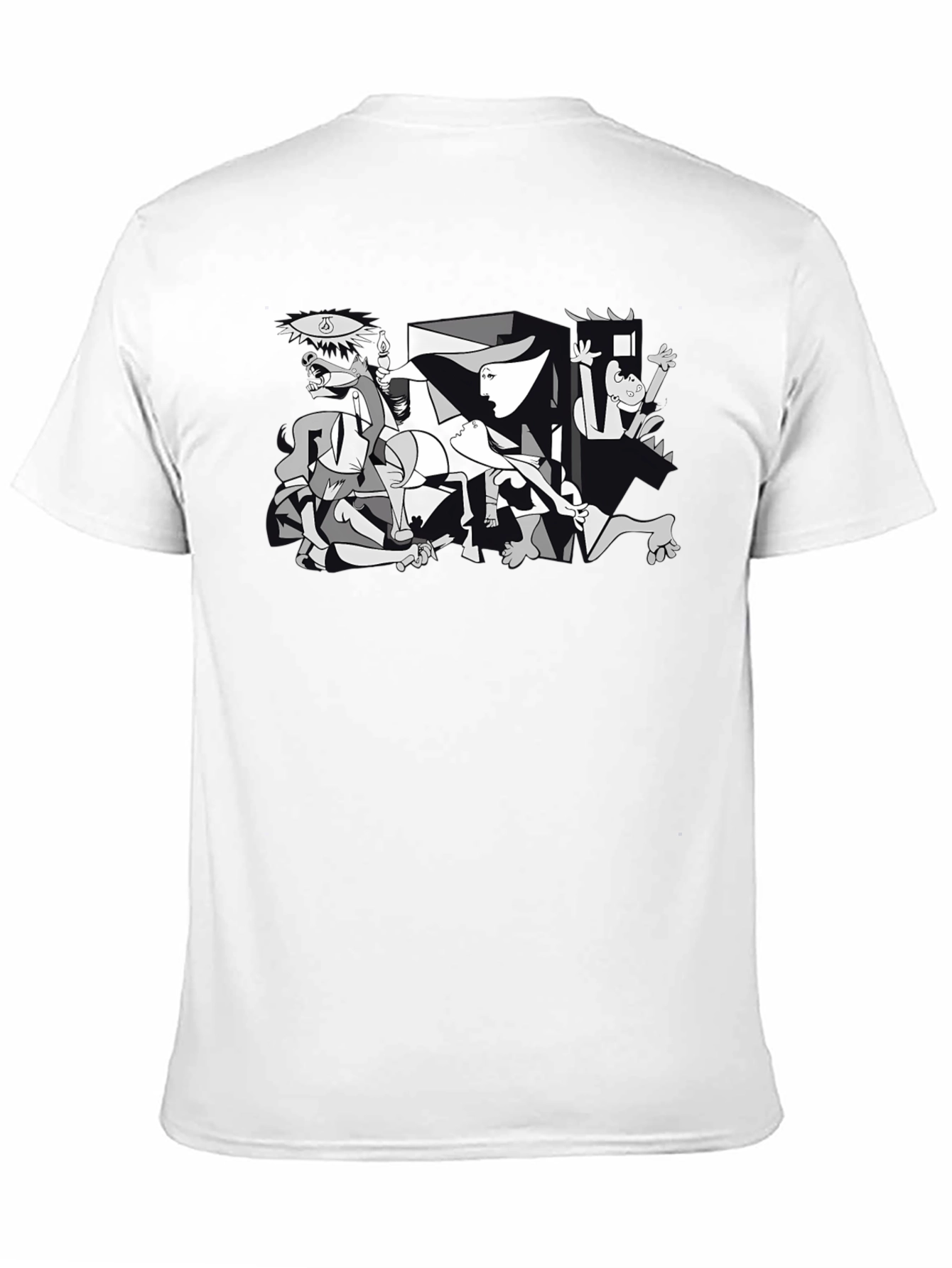 Black Guernica Style Graphic T-Shirt - Black view 11