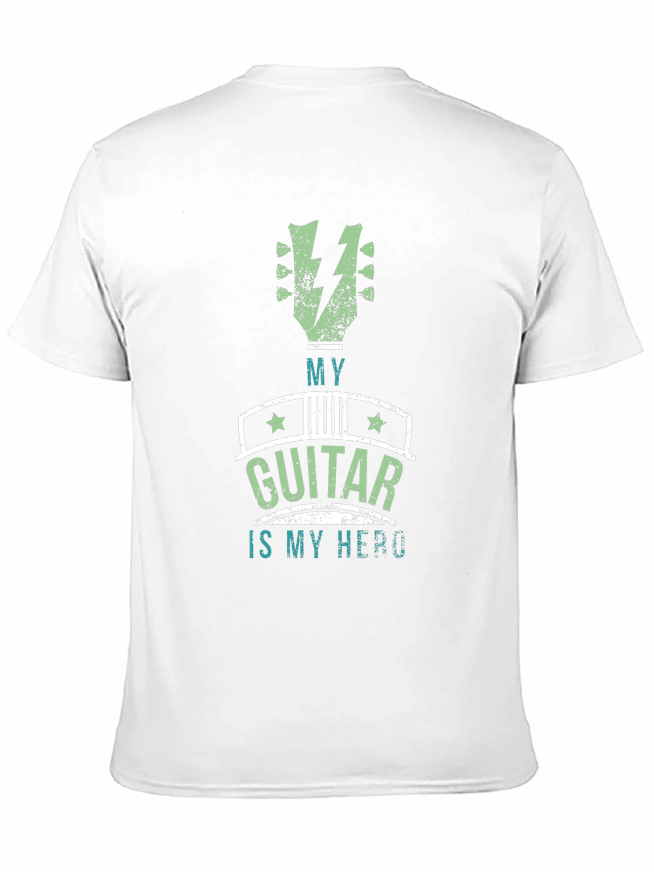 Black My Guitar Is My Hero T-Shirt view 11