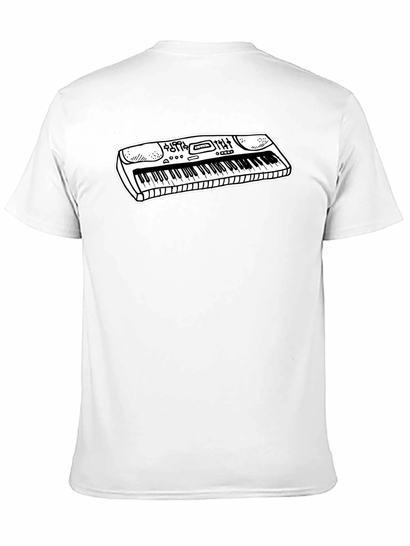 Black Keyboard Graphic Tee - Music Lover Shirt view 11
