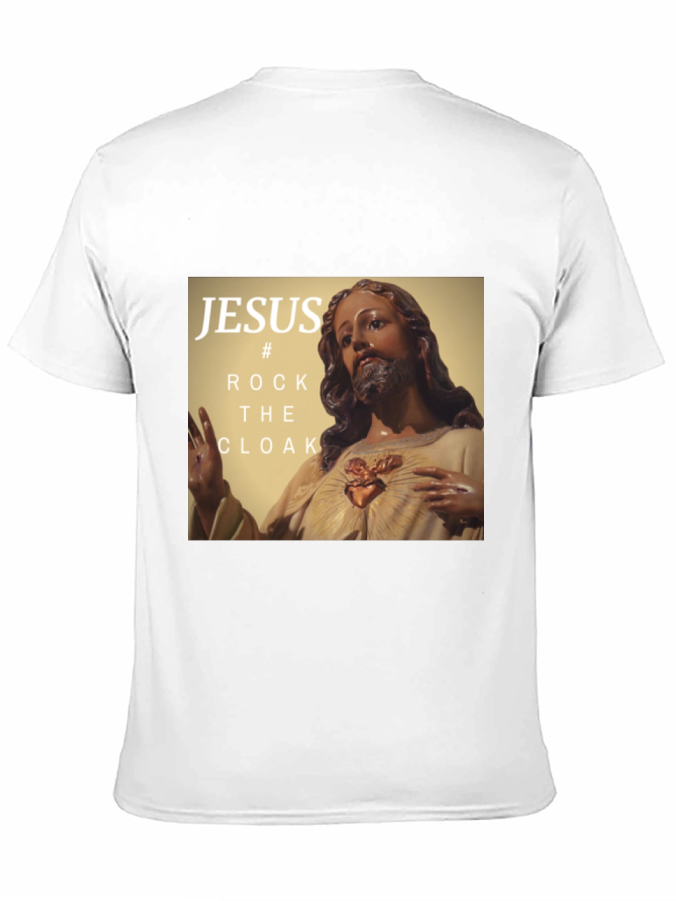 Black Jesus Rock the Cloak Graphic T-Shirt view 11