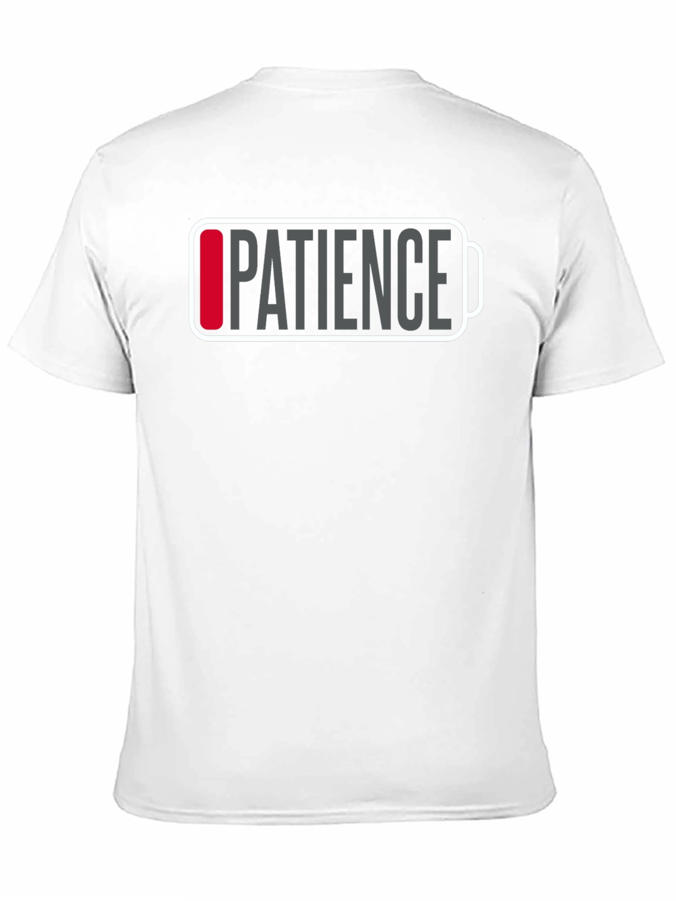 Black Patience Low Battery Funny Graphic T-Shirt view 11