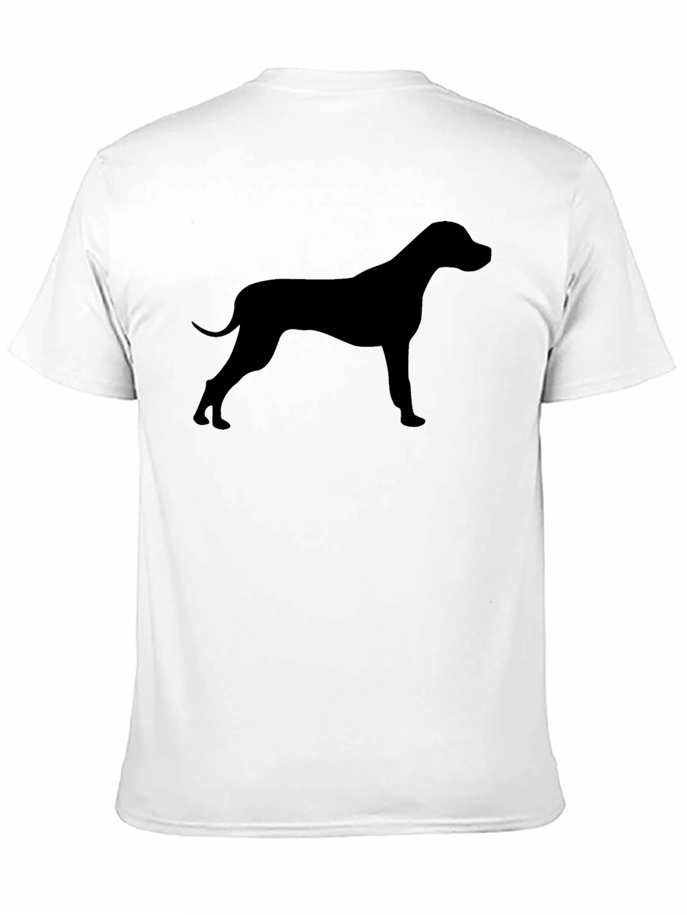 Black Dog Silhouette Black T-Shirt view 11