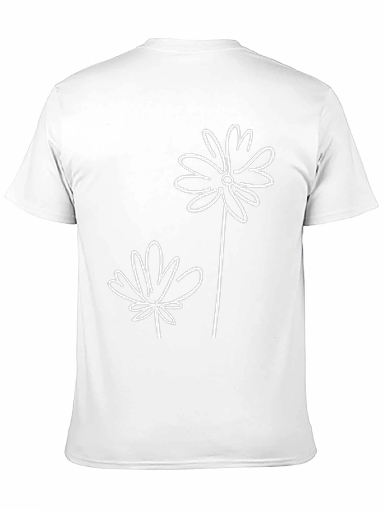 Black Modern Floral Graphic Black T-Shirt view 11