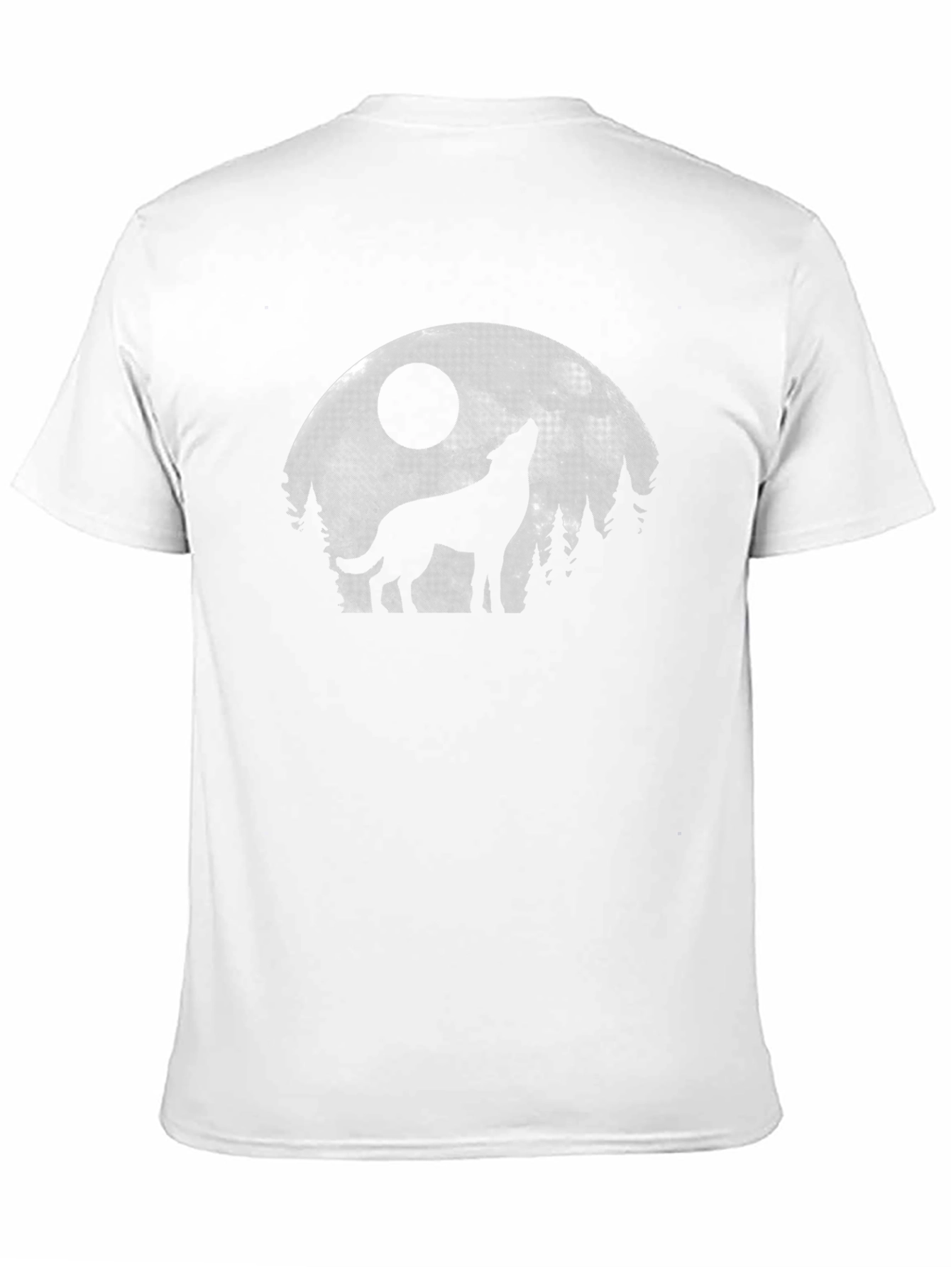 Black Wolf Howling at the Moon Graphic Tee view 11