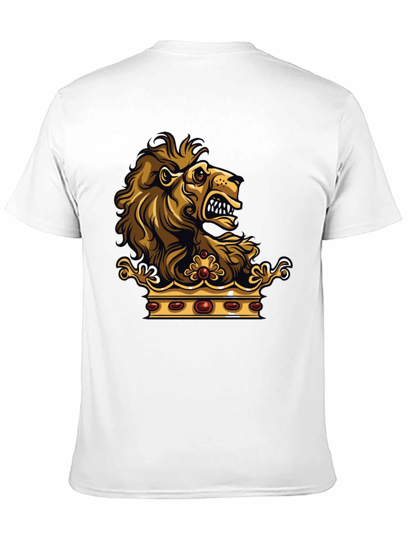 Black Lion Crown Graphic Black T-Shirt view 11
