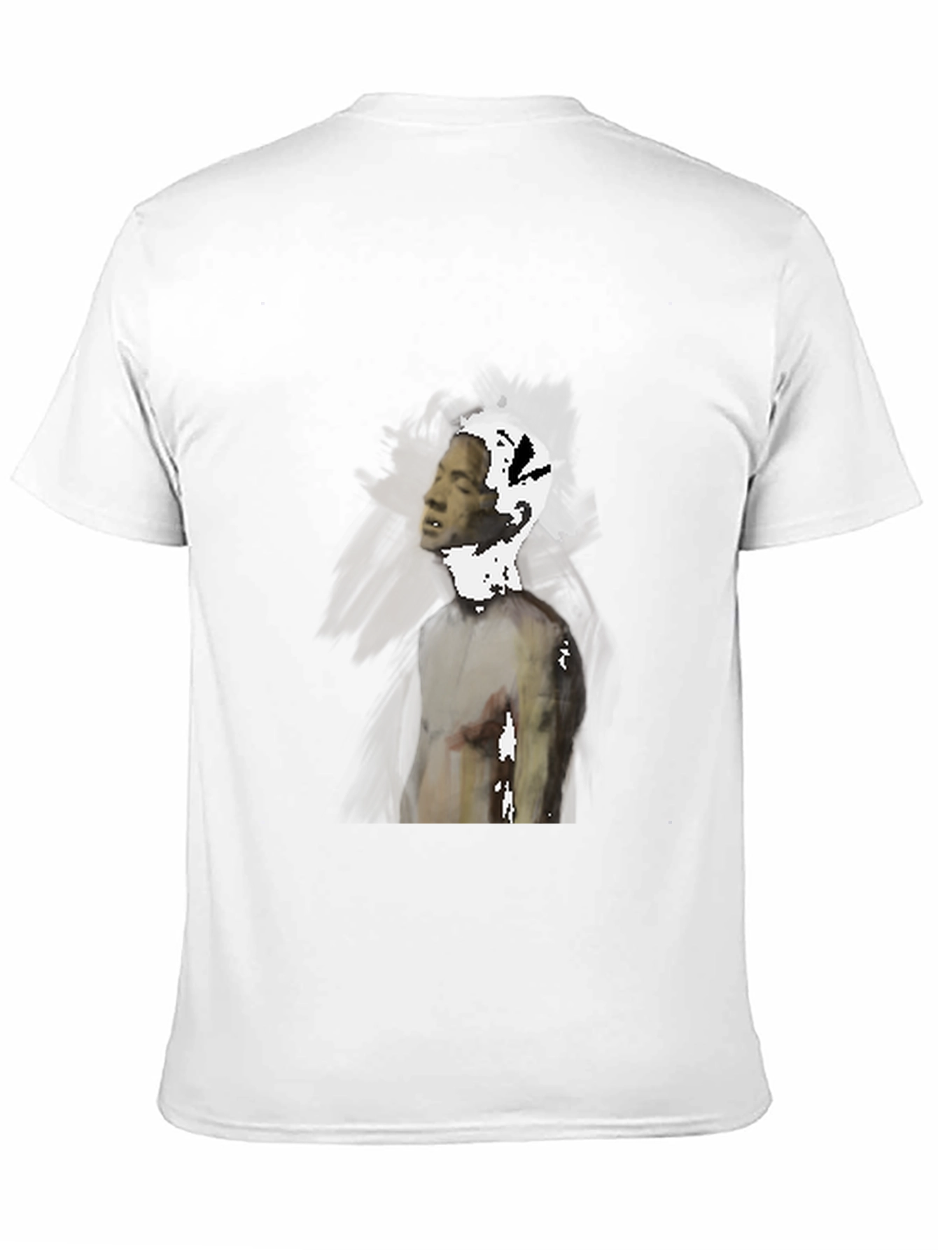 Black Abstract Graphic Black T-Shirt view 11