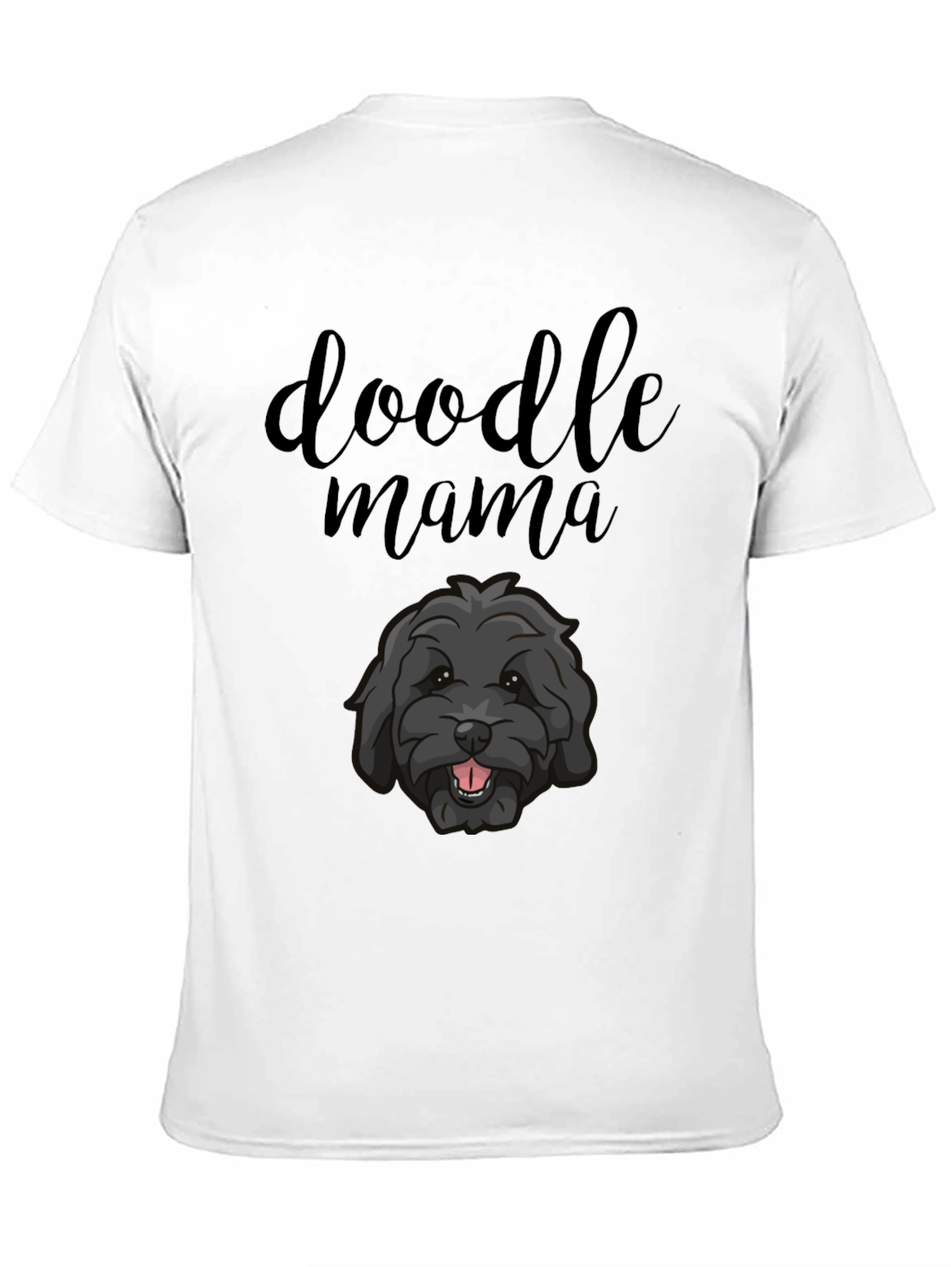 Black Doodle Mama Black T-Shirt - Dog Lover Tee view 11