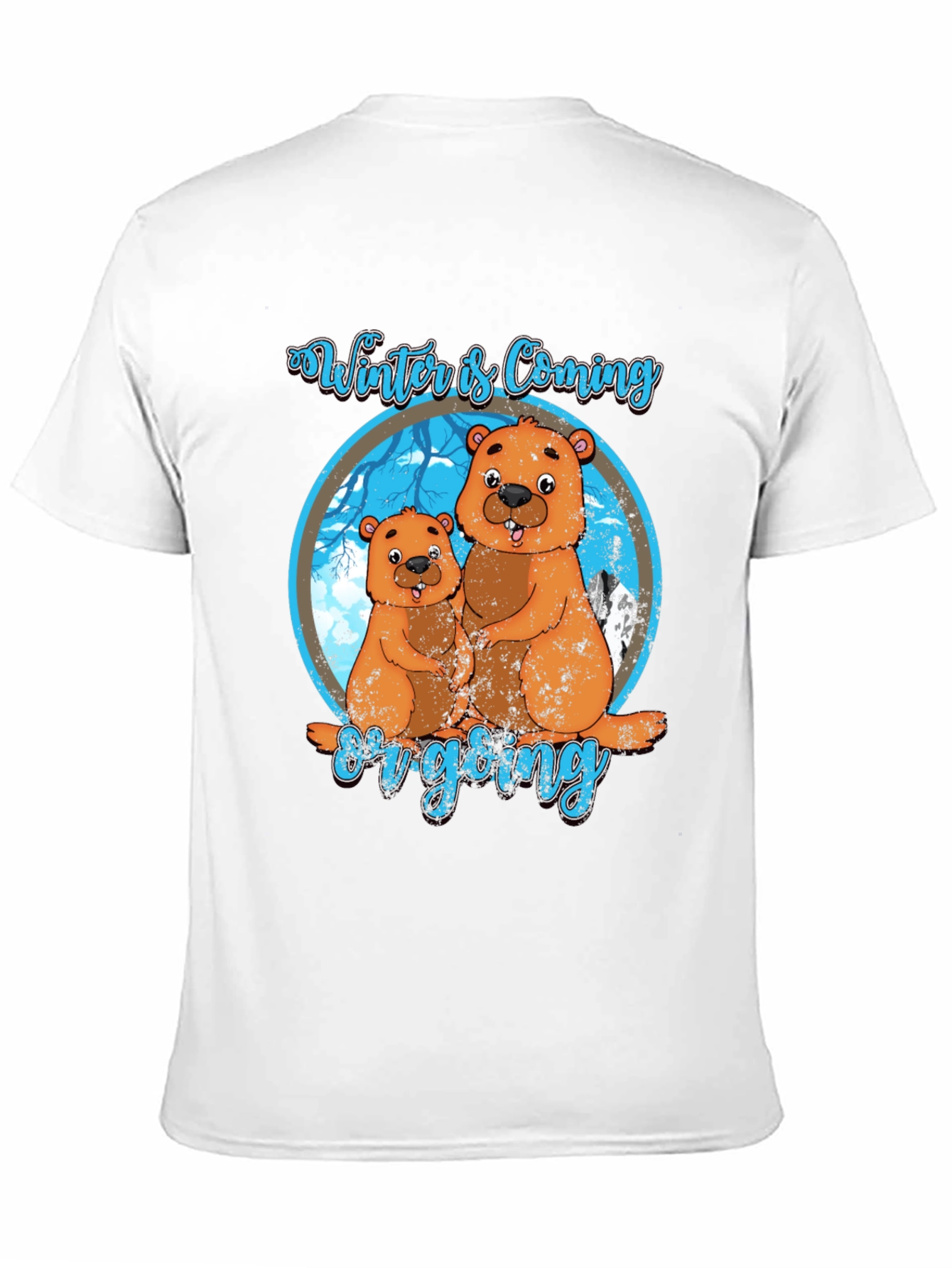Black Winter is Coming Groundhog T-Shirt view 11