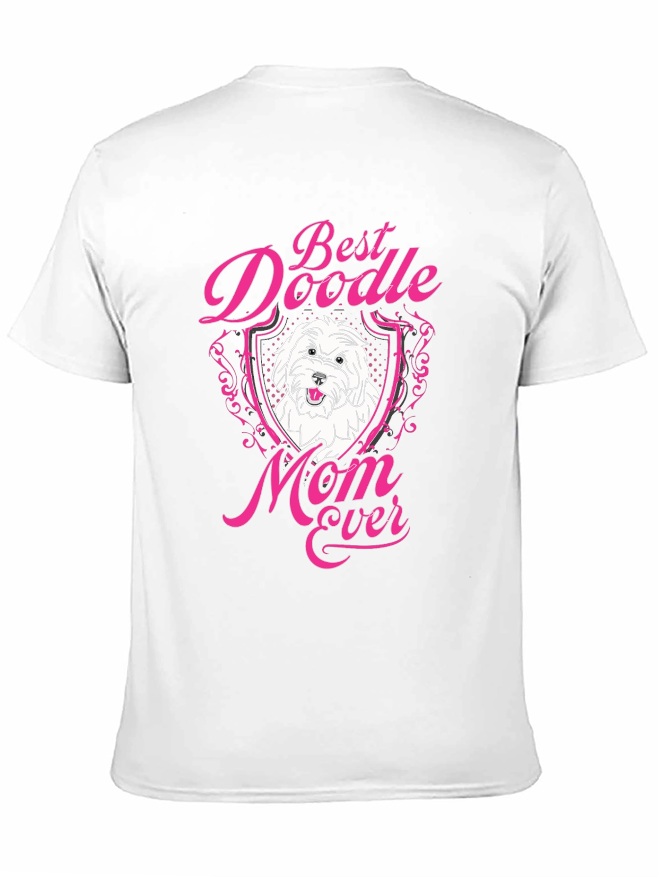 Black Best Doodle Mom Ever Black T-Shirt view 11