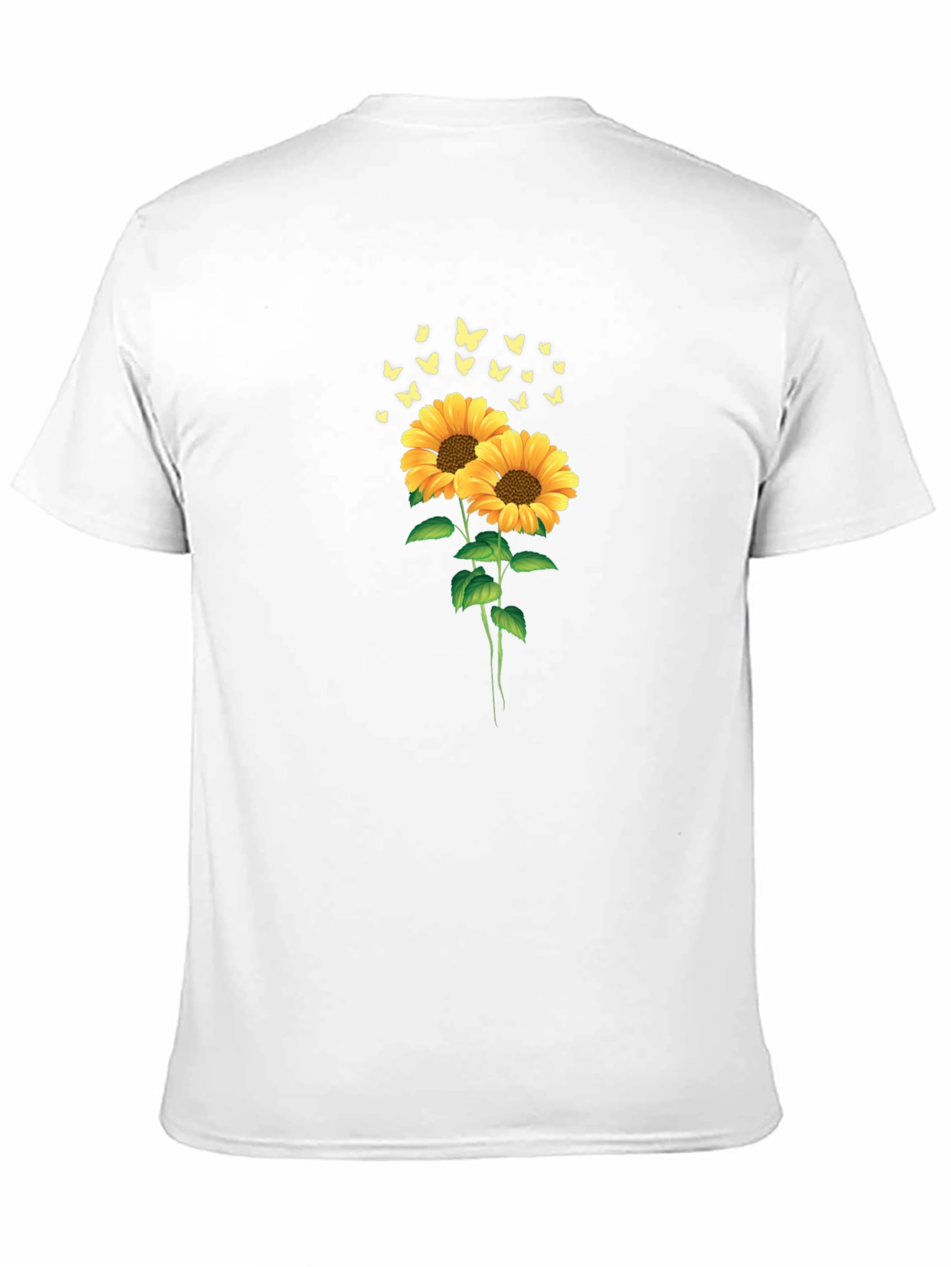 Black Sunflower Butterfly Graphic Tee view 11