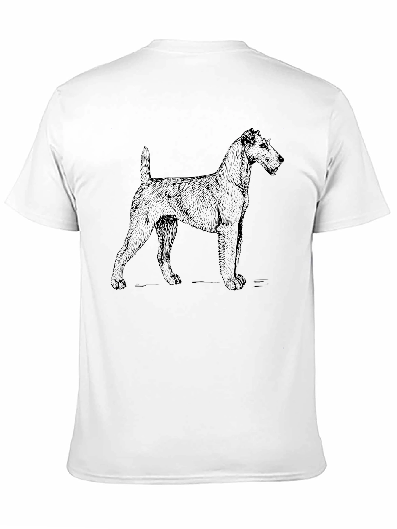 Black Dog Breed Sketch Black T-Shirt view 11