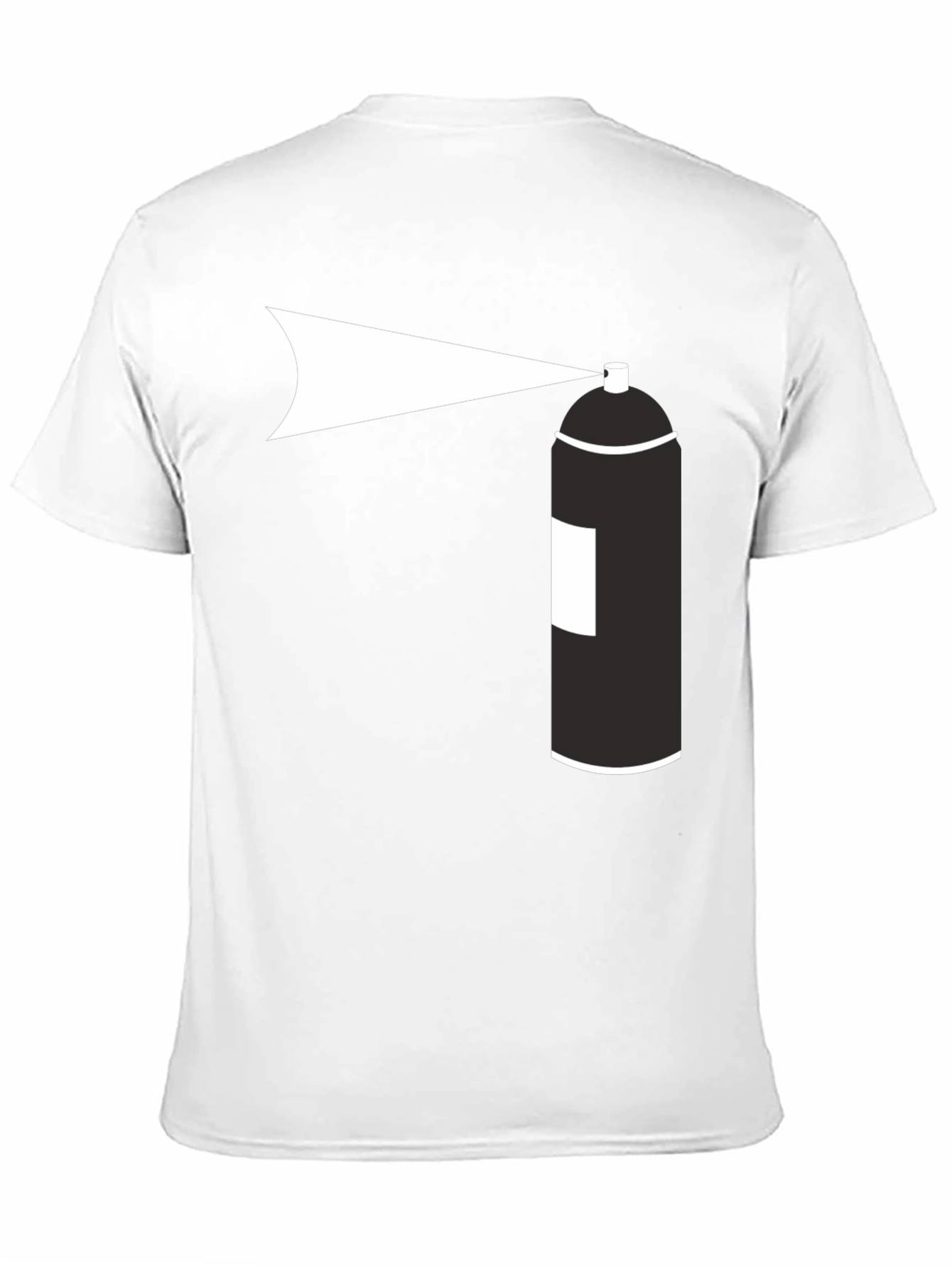 Black Spray Paint Graphic Tee - Black Cotton T-Shirt view 11