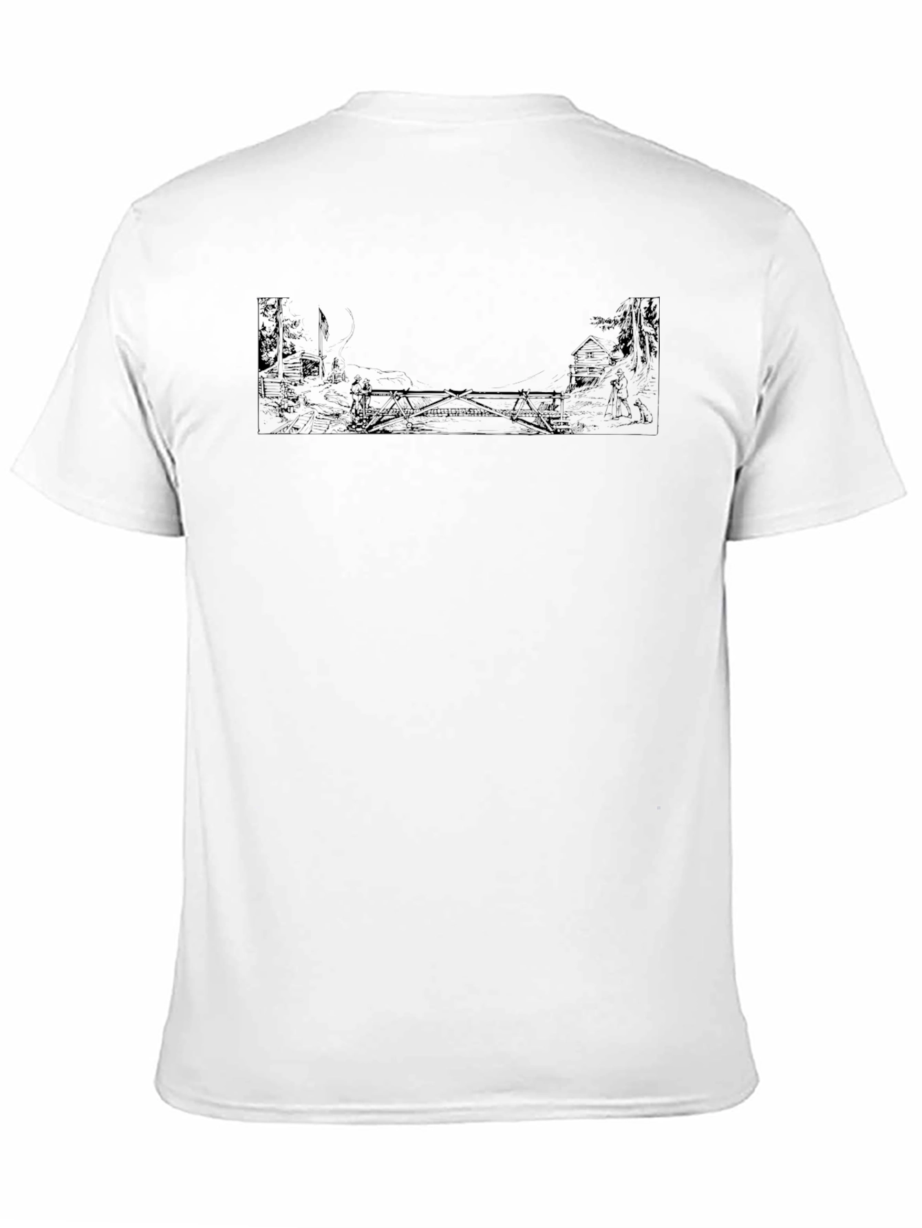 Black Graphic Print Men's Black T-Shirt view 11