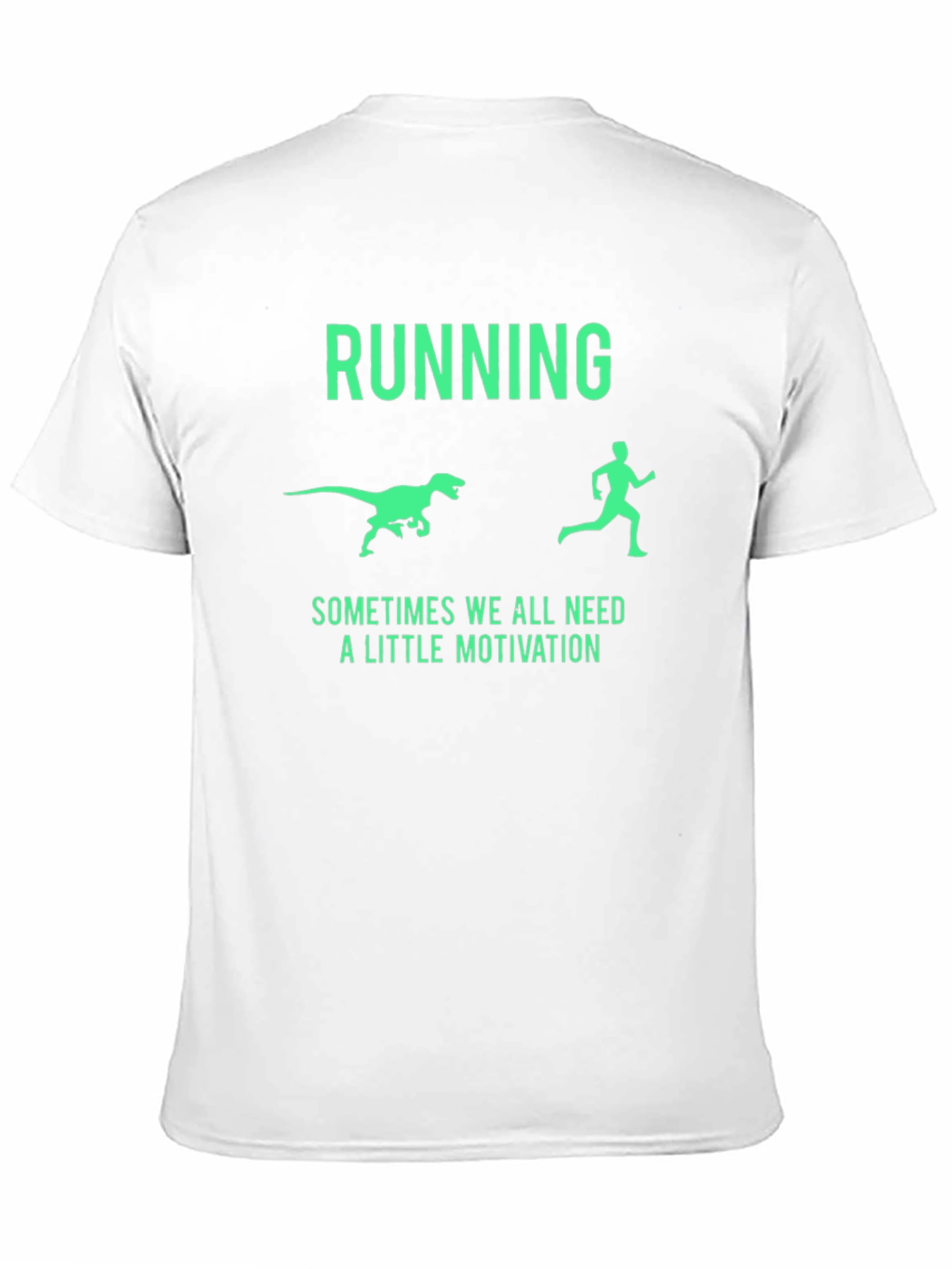 Black Running Dinosaur Motivation Graphic Tee view 11