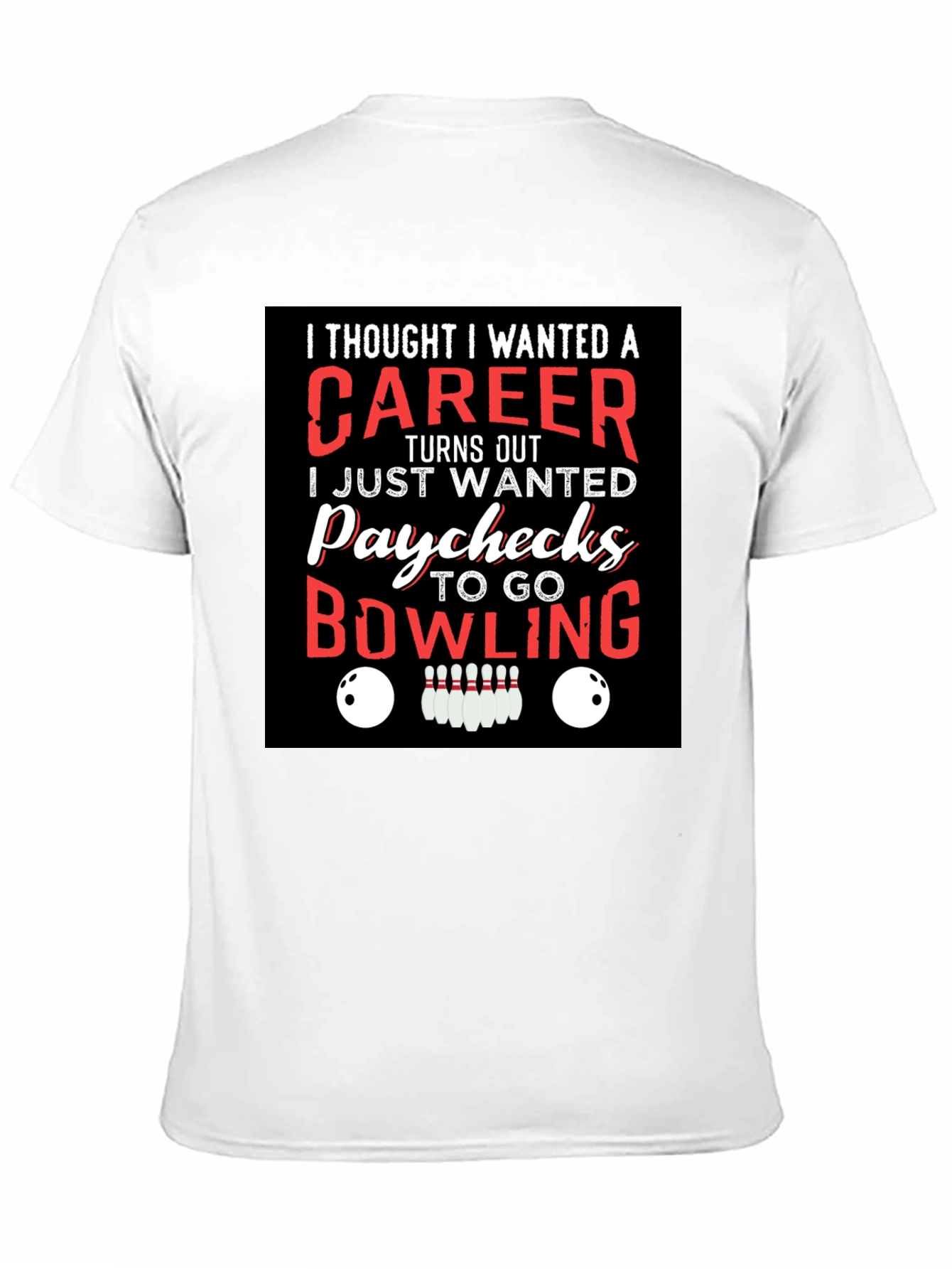 Black Bowling Paychecks Graphic T-Shirt view 11
