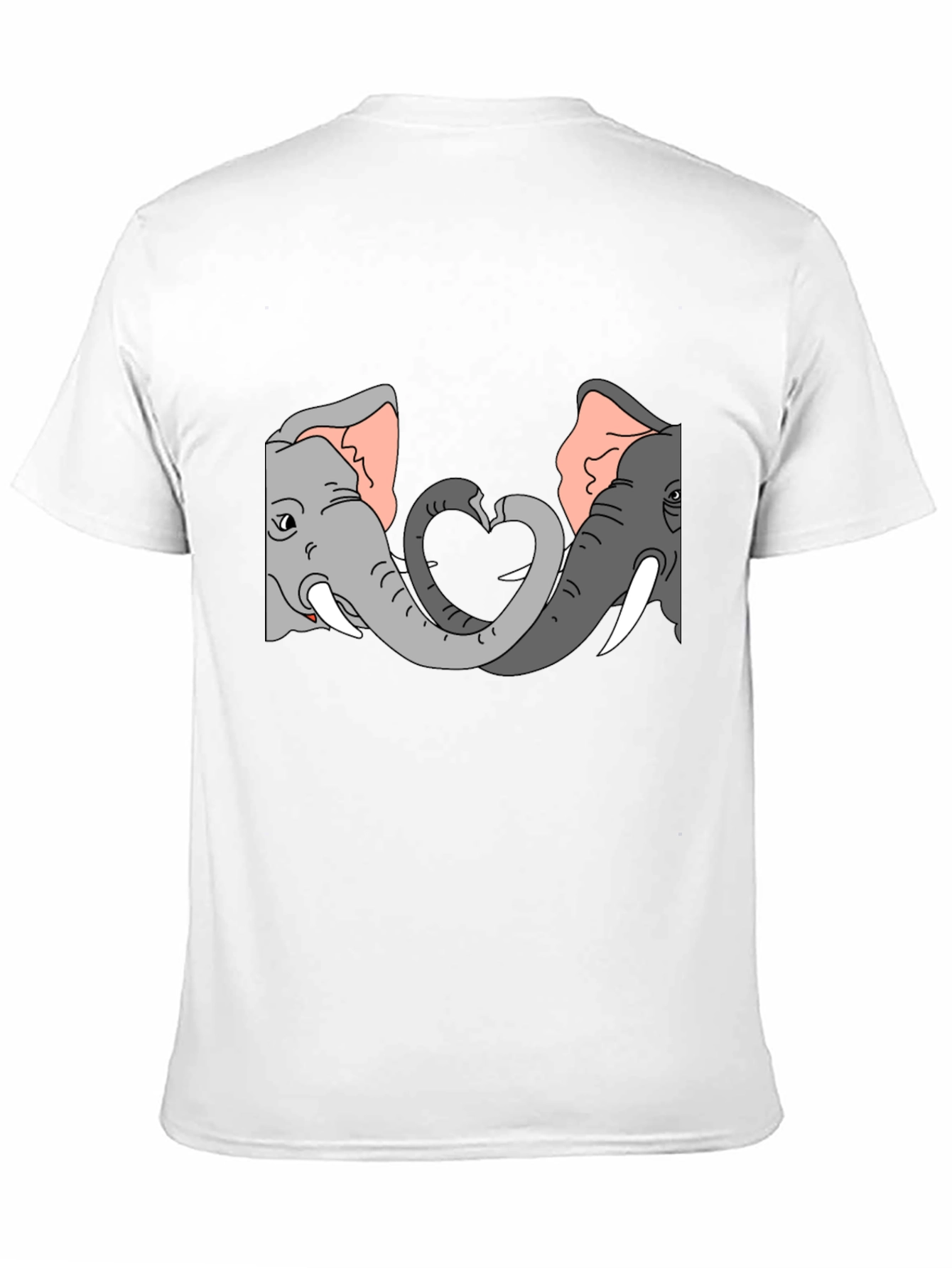 Black Elephant Love Heart Graphic Tee - Black view 11