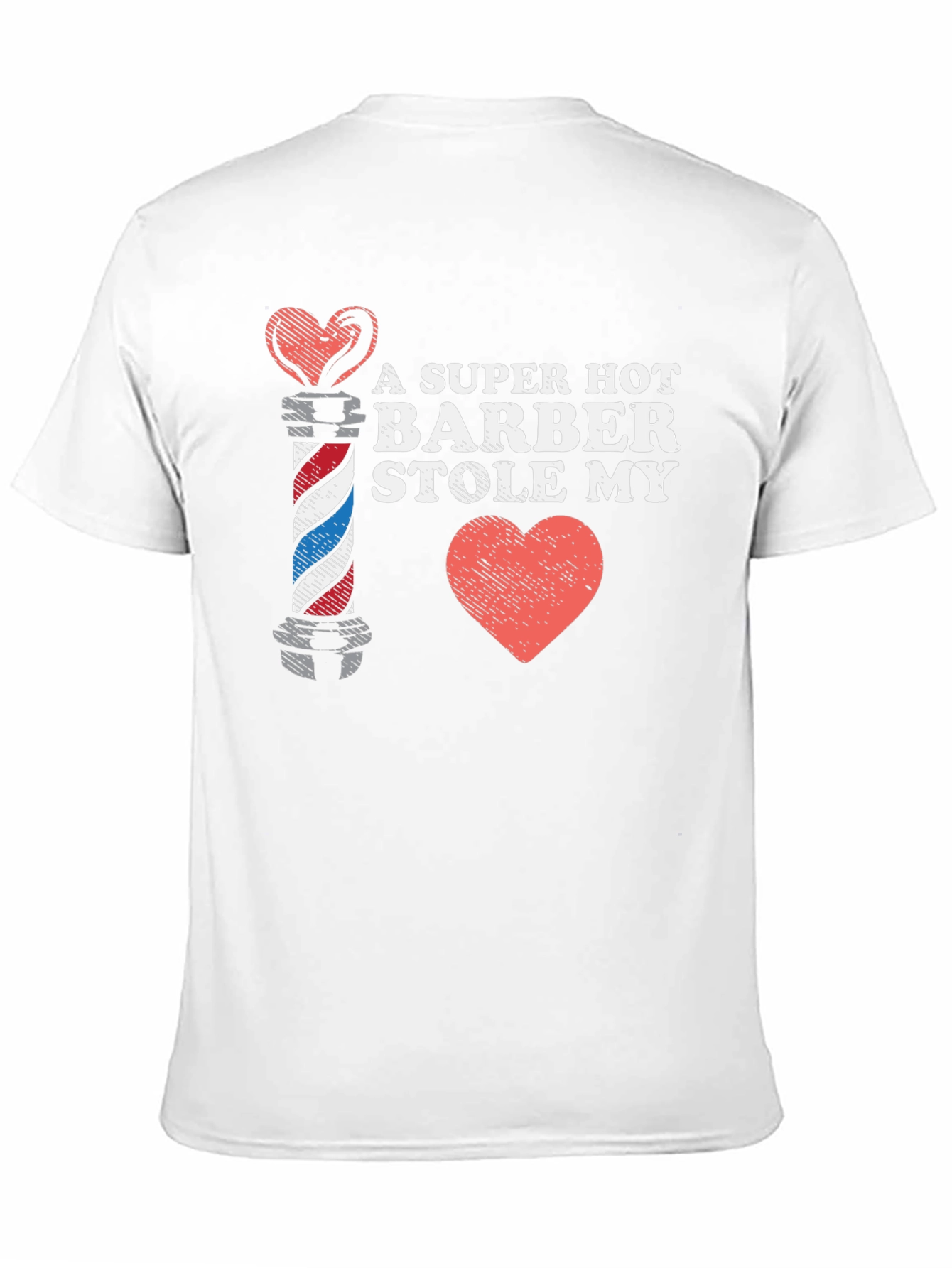 Black A Super Hot Barber Stole My Heart T-Shirt view 11
