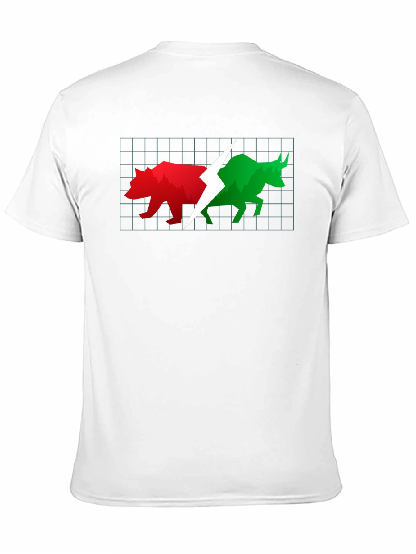 Black Stock Market Bull and Bear Black T-Shirt view 11