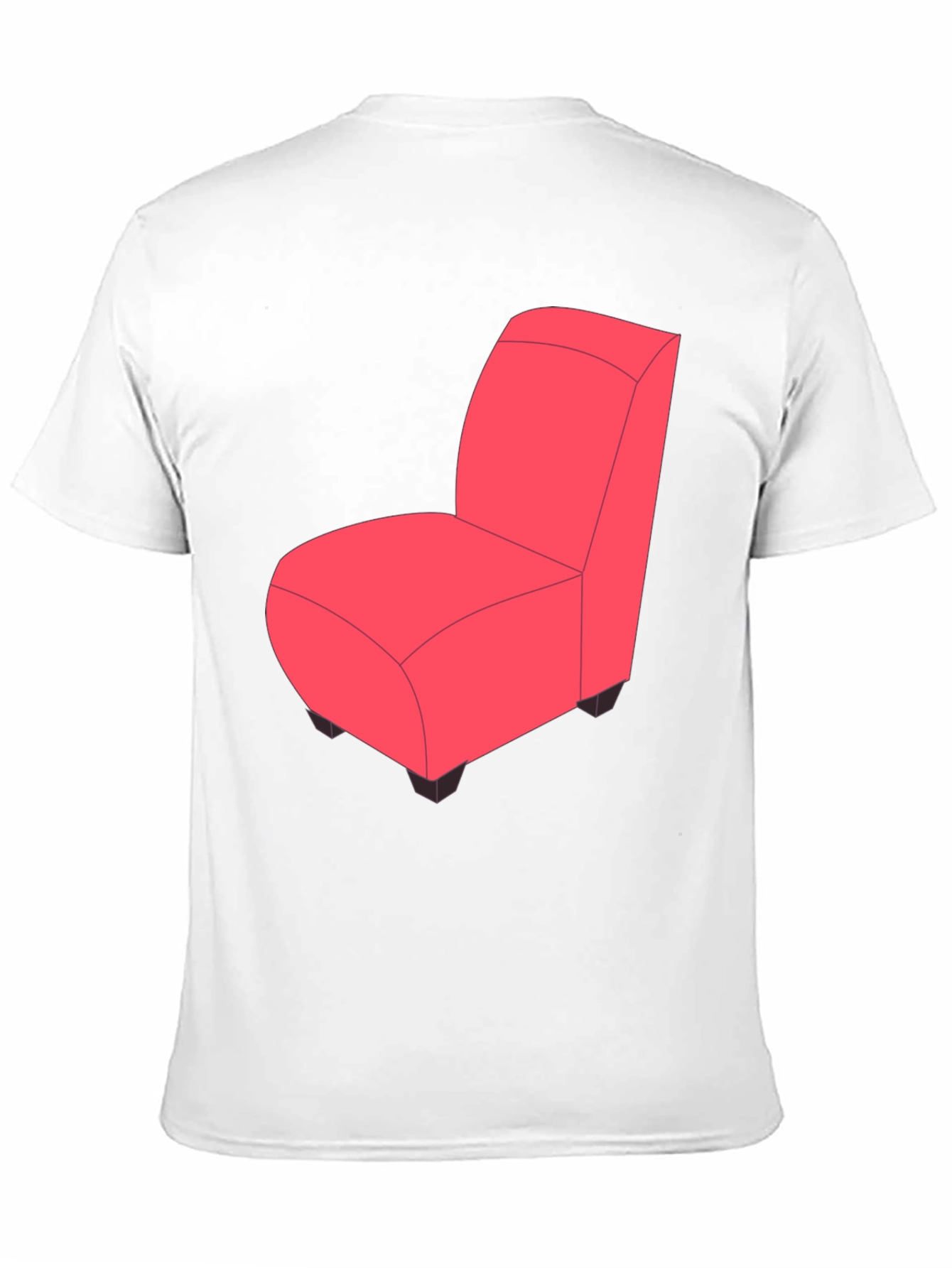 Black Novelty Chair Graphic Tee - Quirky Fun Style view 11