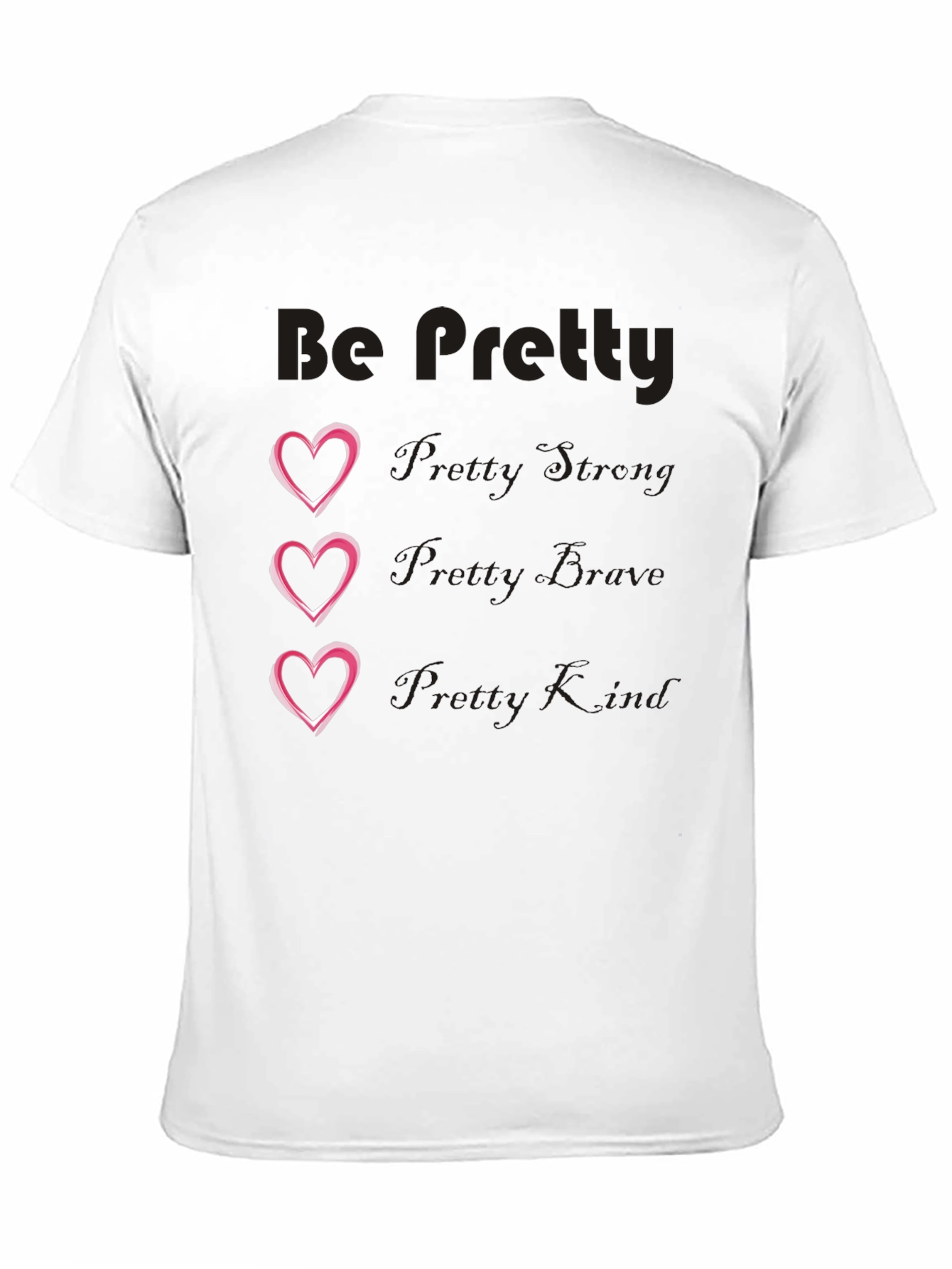 Black Be Pretty Heart Tee - Black Cotton Blend view 11