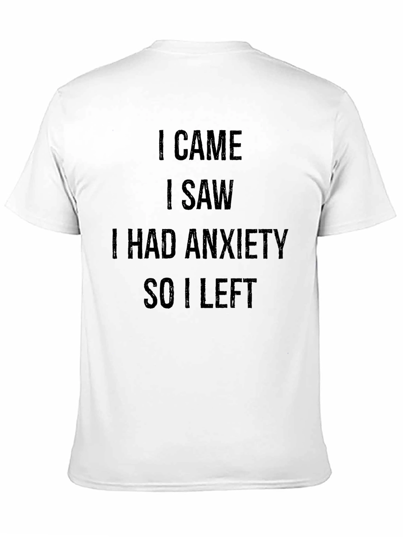 Black Anxiety Statement Black Cotton Tee view 11