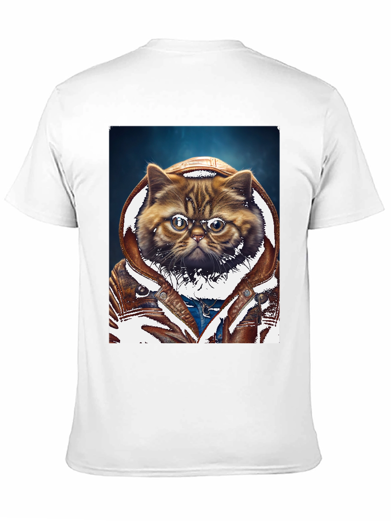 Black Cool Cat in Hoodie T-Shirt view 11