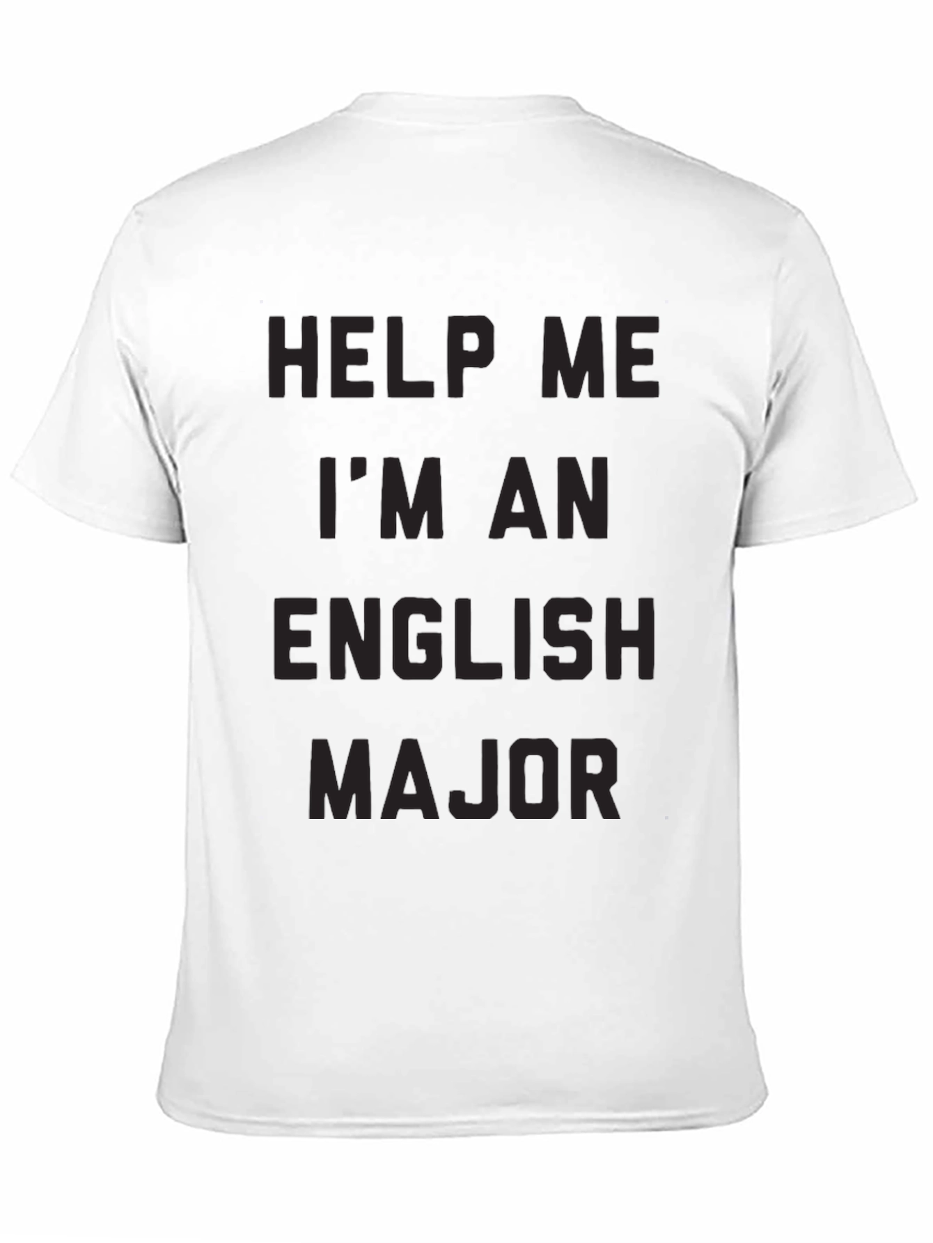 Black Help Me I'm An English Major T-Shirt view 11