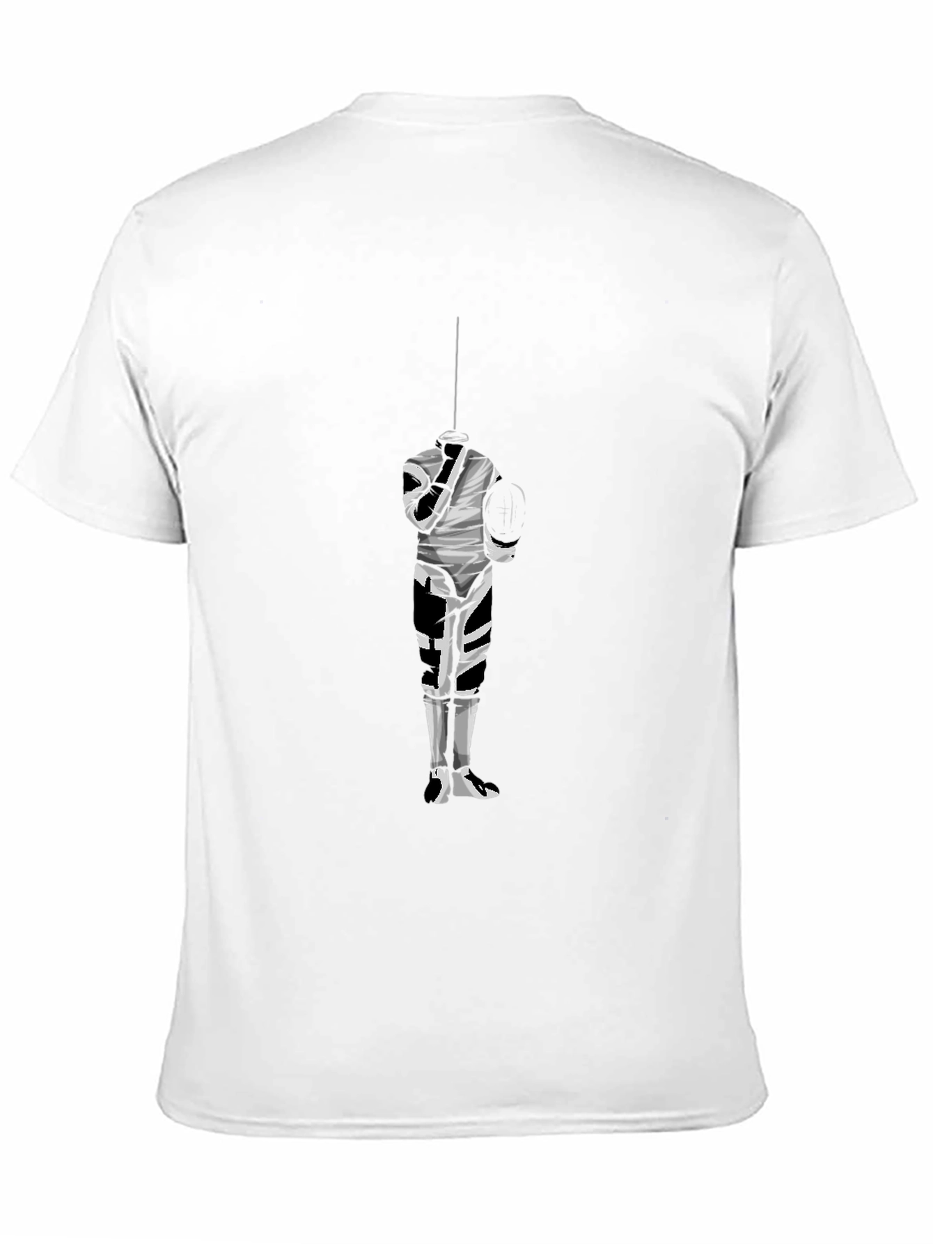 Black Fencing Graphic Tee - Black Cotton T-Shirt view 11