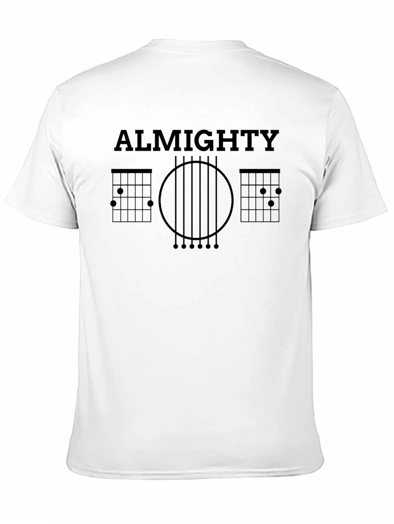 Black Almighty Guitar Graphic T-Shirt view 11