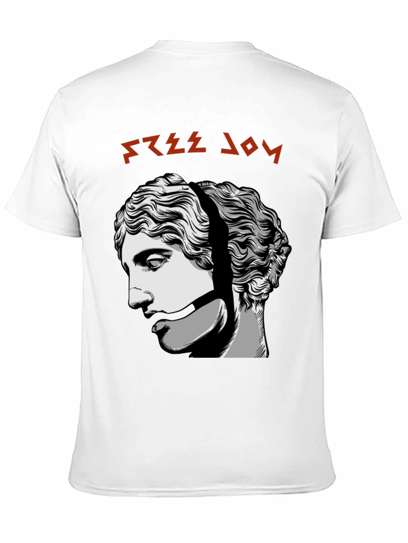 Black Free Joy Graphic Tee - Black Cotton T-Shirt view 11