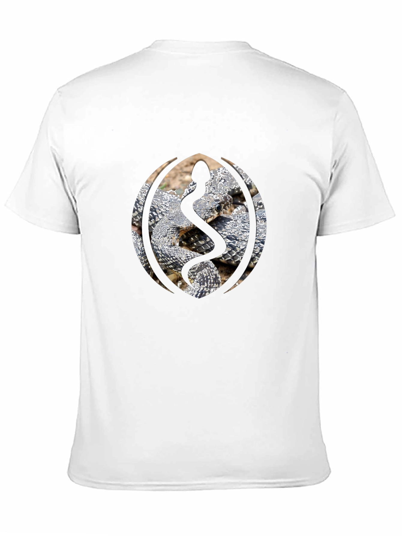 Black Snake Design Black Cotton T-Shirt view 11