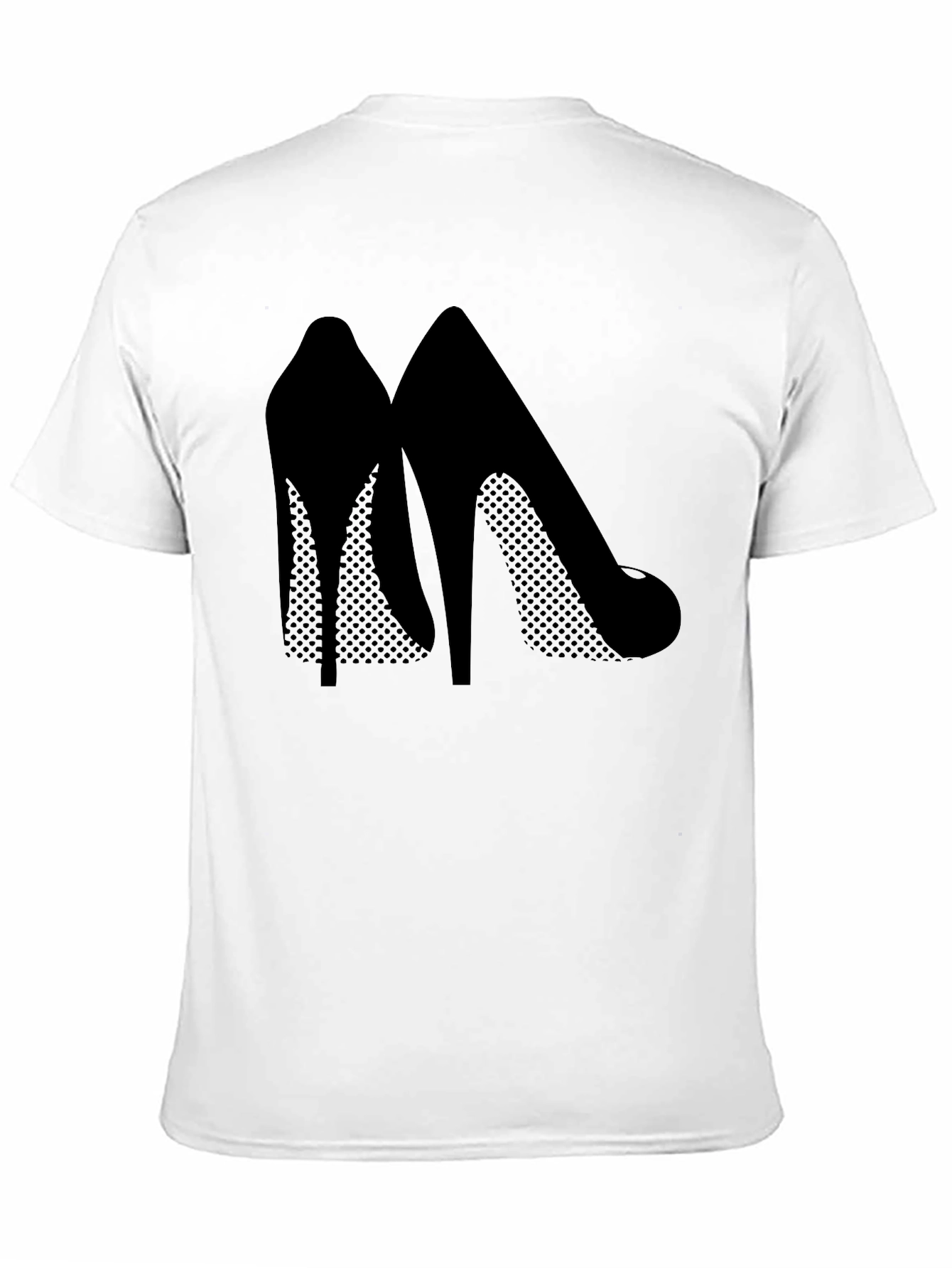 Black Stylish High Heel Silhouette Tee view 11