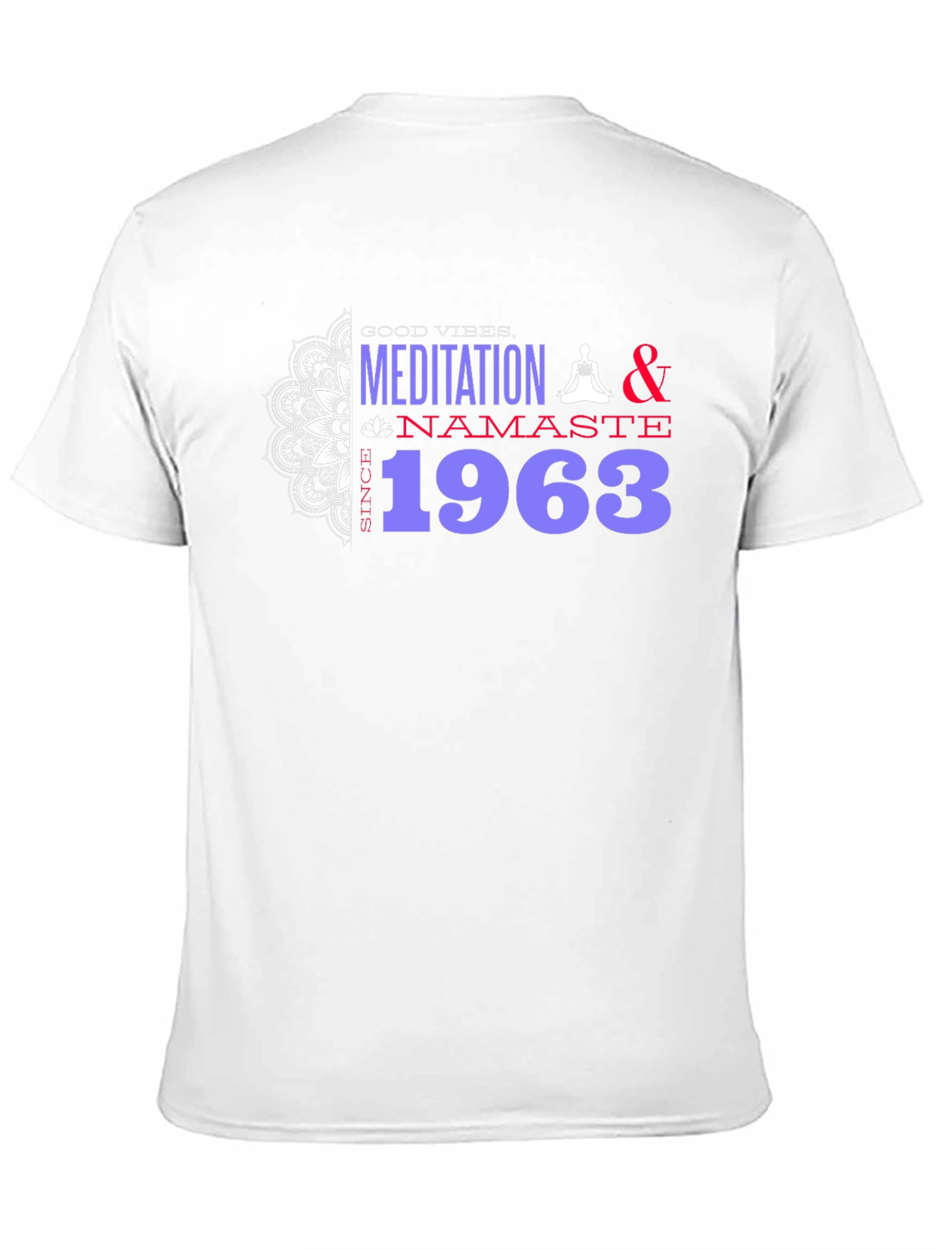 Black Meditation Namaste 1963 Black T-Shirt view 11