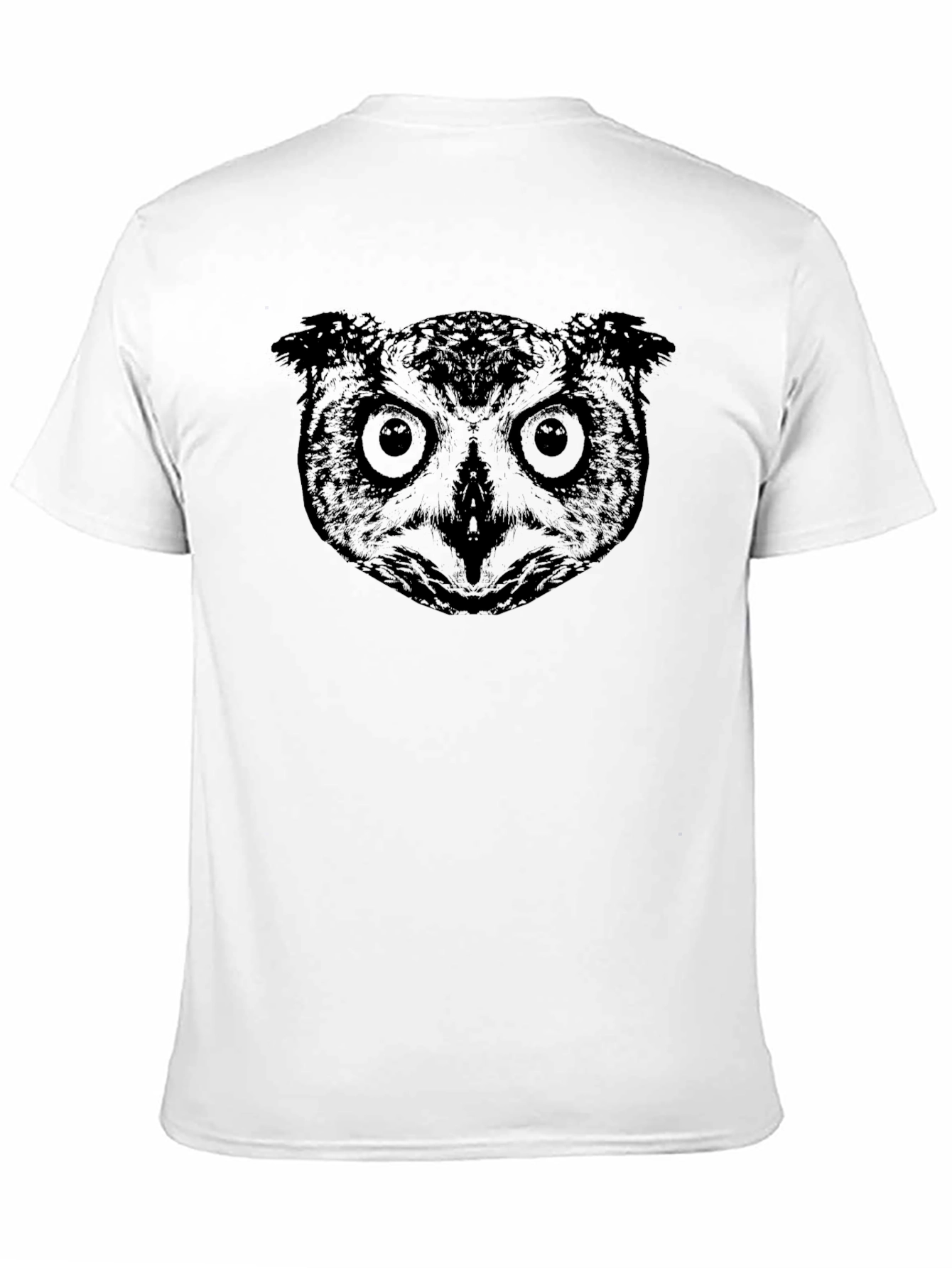 Black Owl Graphic Print Black T-Shirt view 11