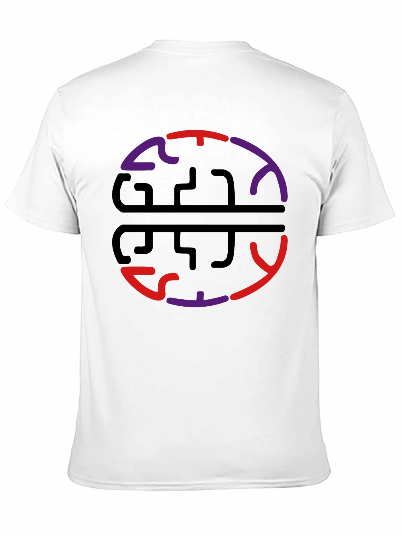 Black Abstract Brain Graphic Black T-Shirt view 11