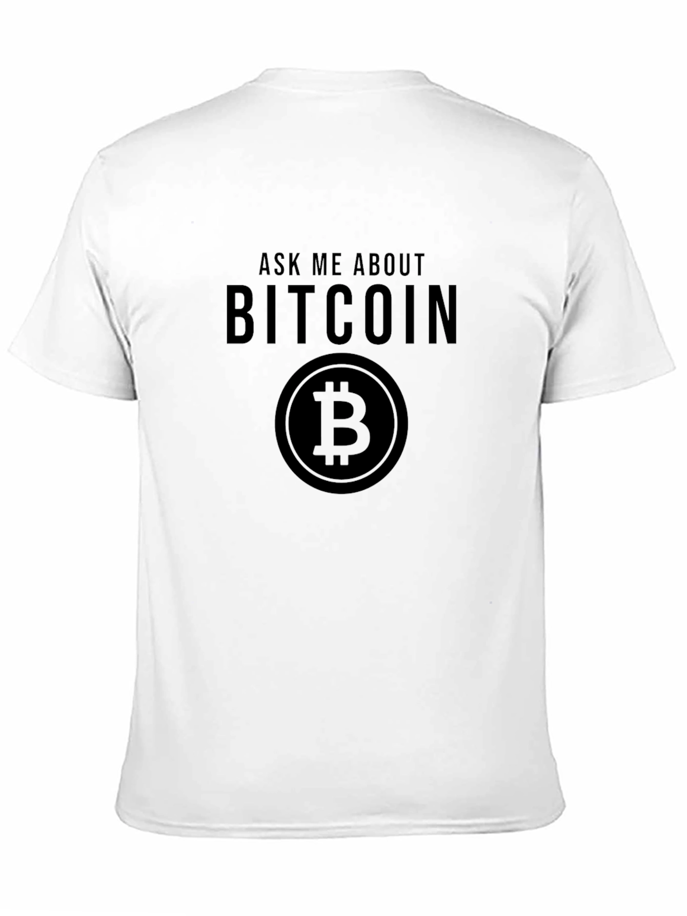 Black Ask Me About Bitcoin Black T-Shirt view 11