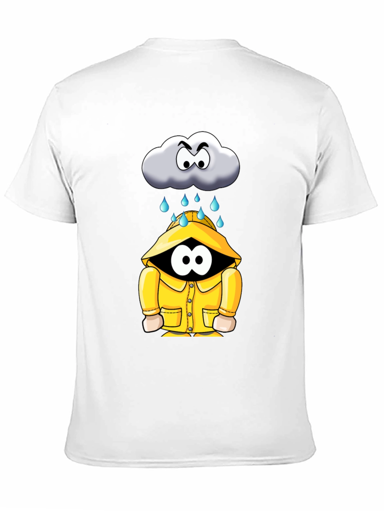 Black Rain Cloud Cartoon Graphic Tee view 11