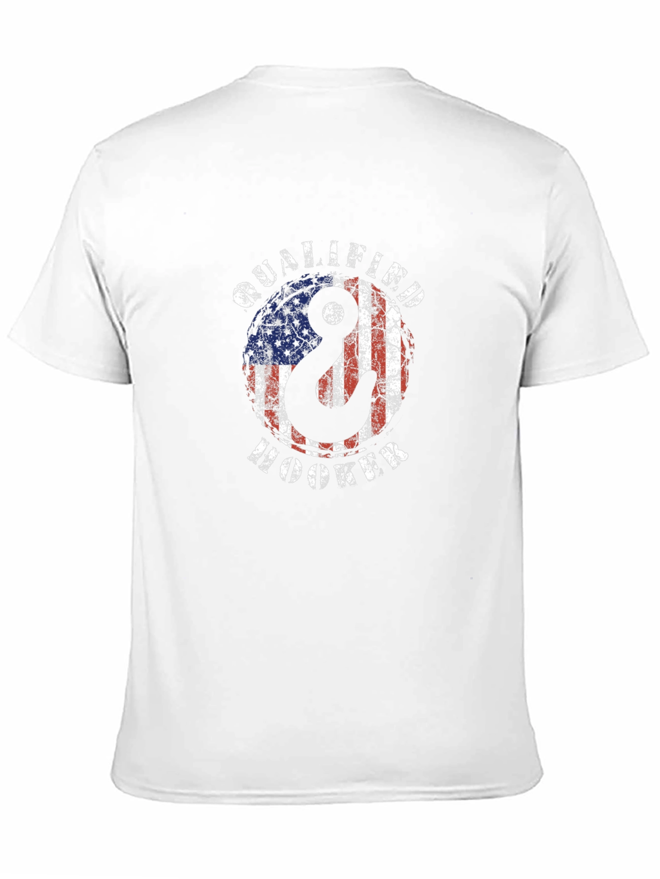 Black Qualified Hooker USA Flag Graphic T-Shirt view 11