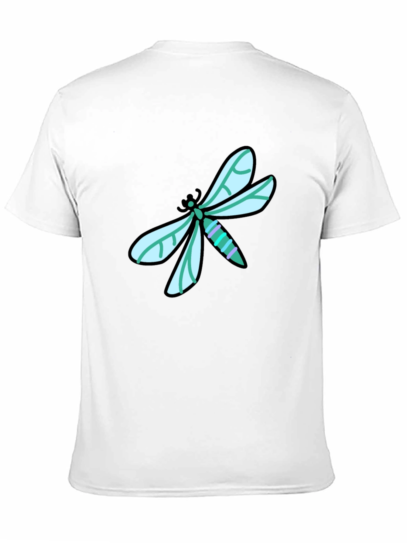 Black Dragonfly Graphic Tee - Black Cotton T-Shirt view 11