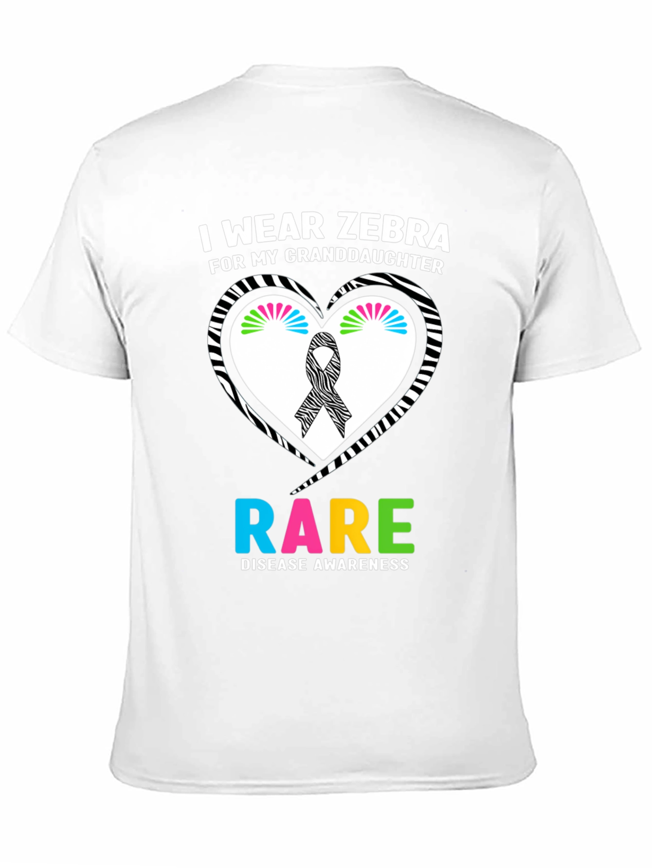 Black Zebra Rare Disease Awareness T-Shirt view 11
