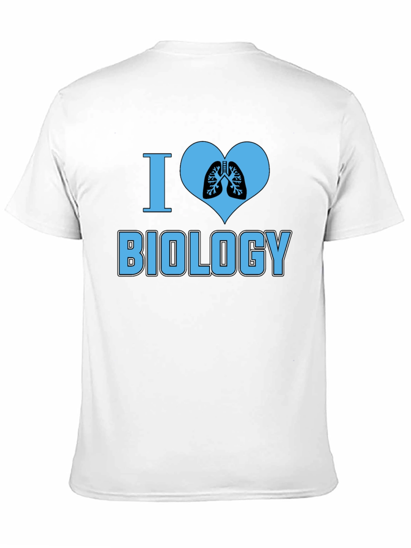 Black I Heart Biology Graphic T-Shirt - Black Cotton Tee view 11