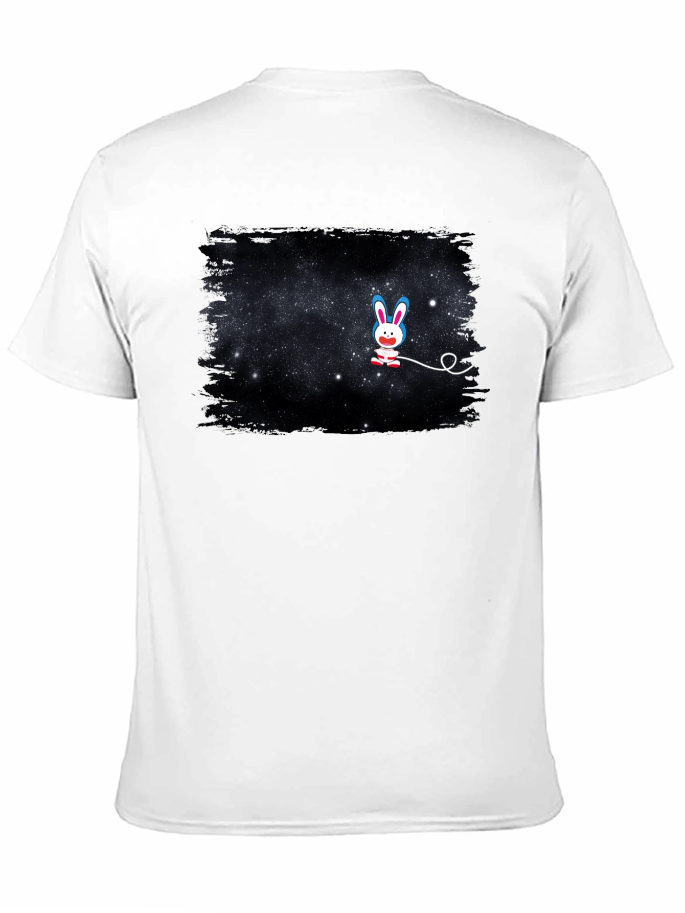 Black Galaxy Bunny T-Shirt - Unisex Black Tee view 11