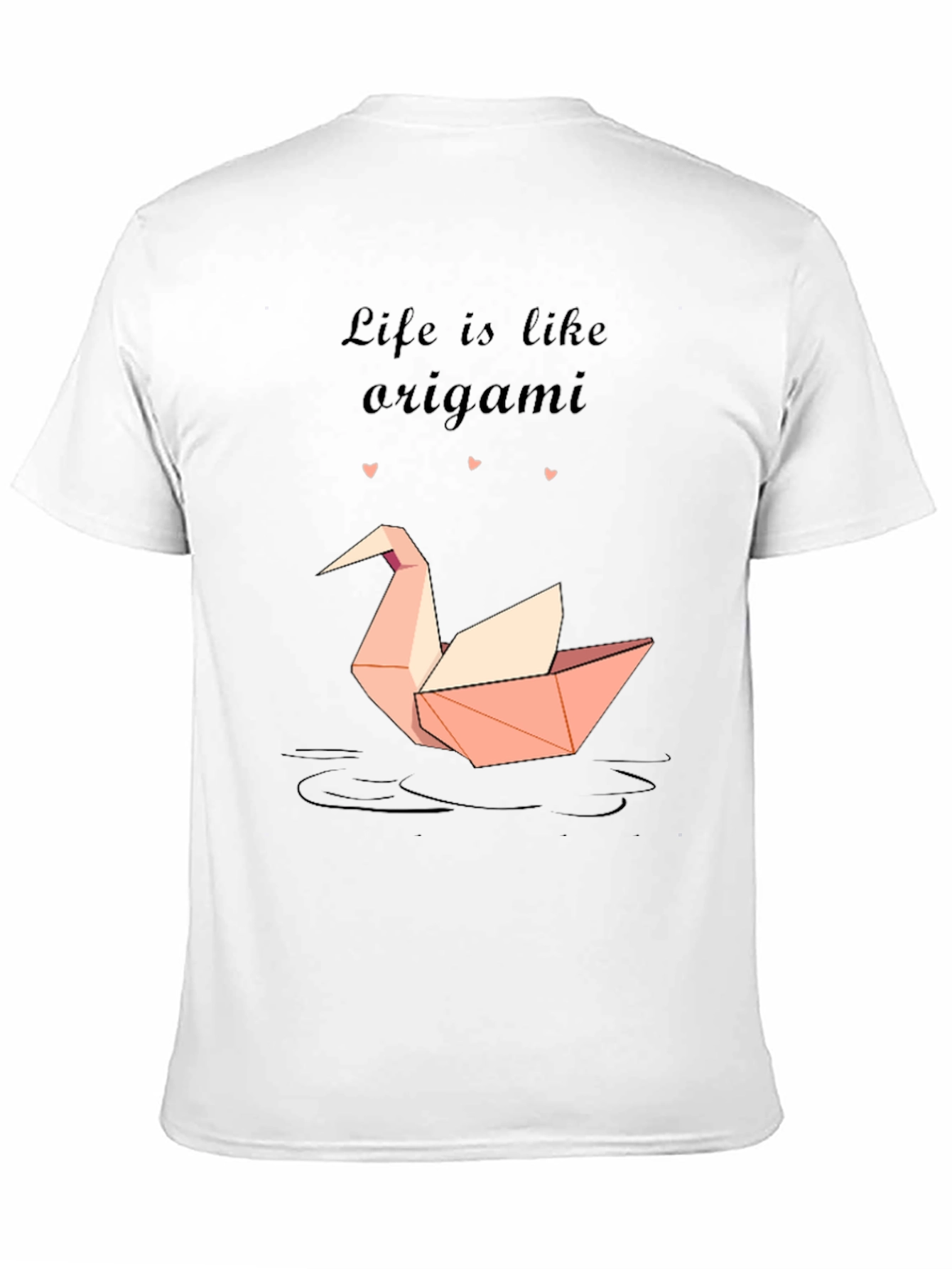 Black Origami Swan Graphic Tee - Life is Like Origami view 11