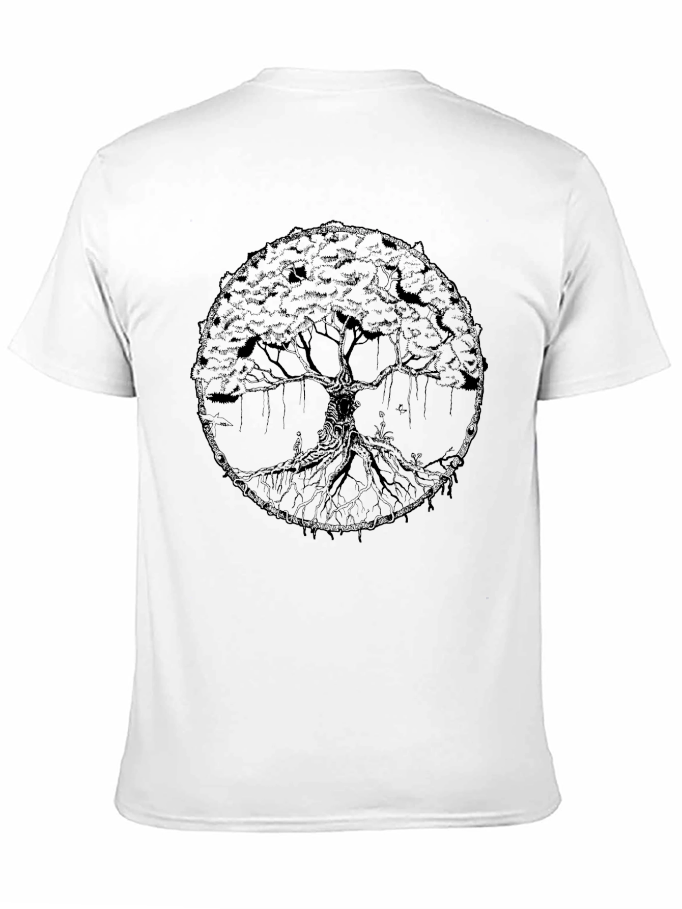 Black Nature Tree Graphic Tee - Black view 11