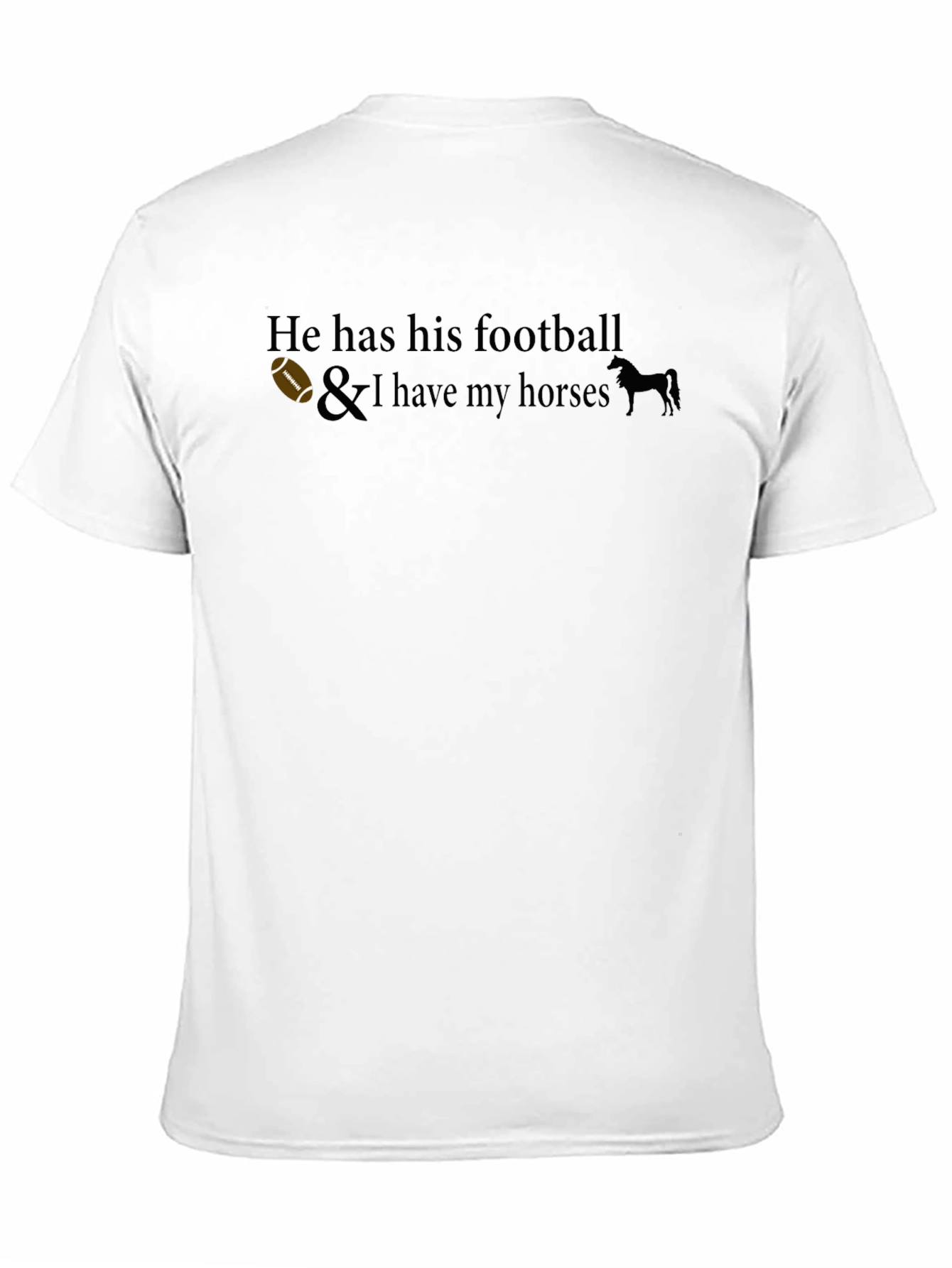 Black Football & Horses Graphic Tee view 11