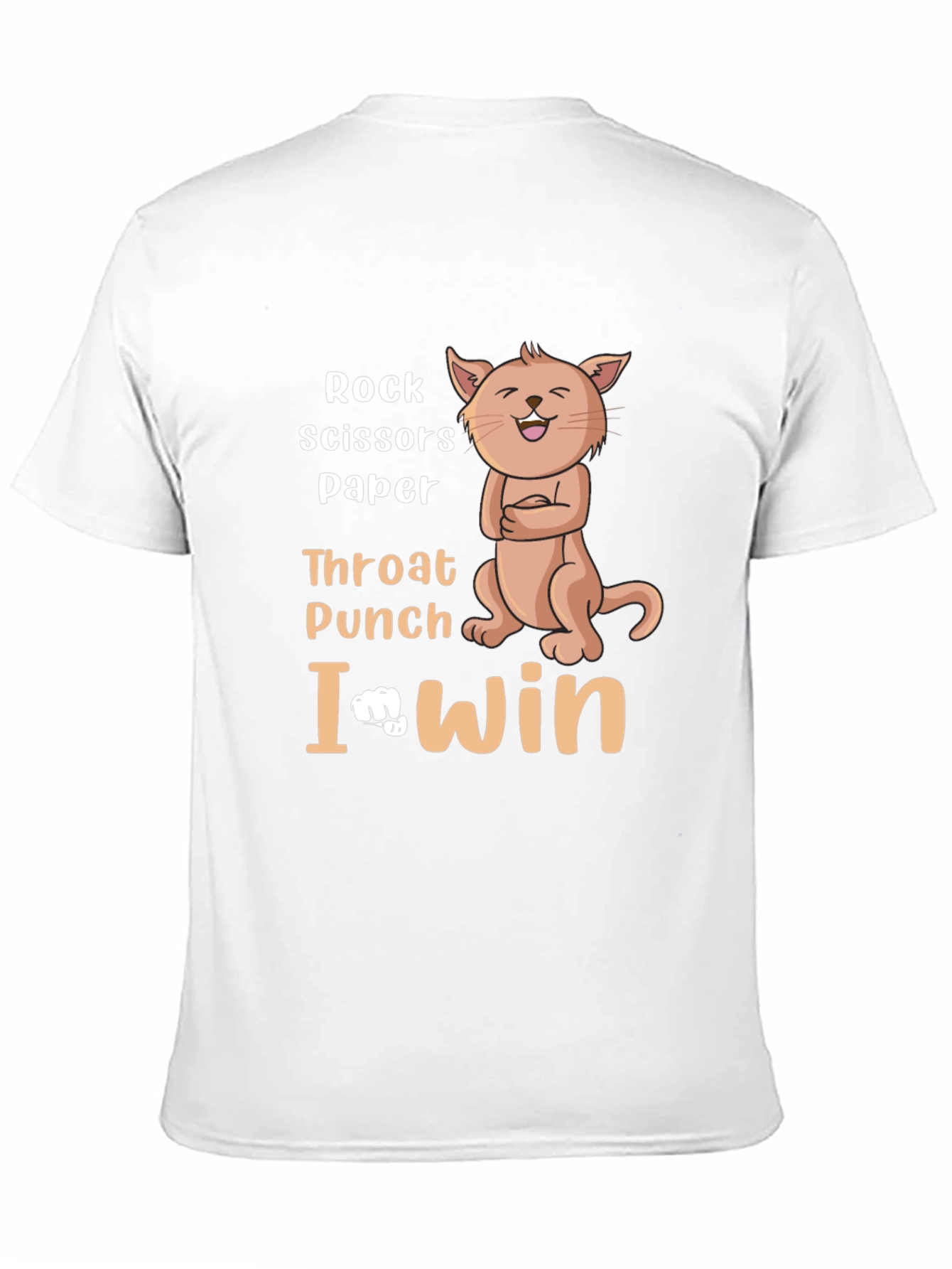 Black Rock, Paper, Scissors Funny Cat Graphic T-Shirt view 11