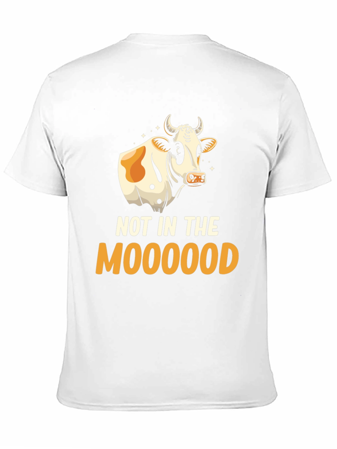 Black Not In The Moooood T-Shirt - Funny Cow Graphic Tee view 11