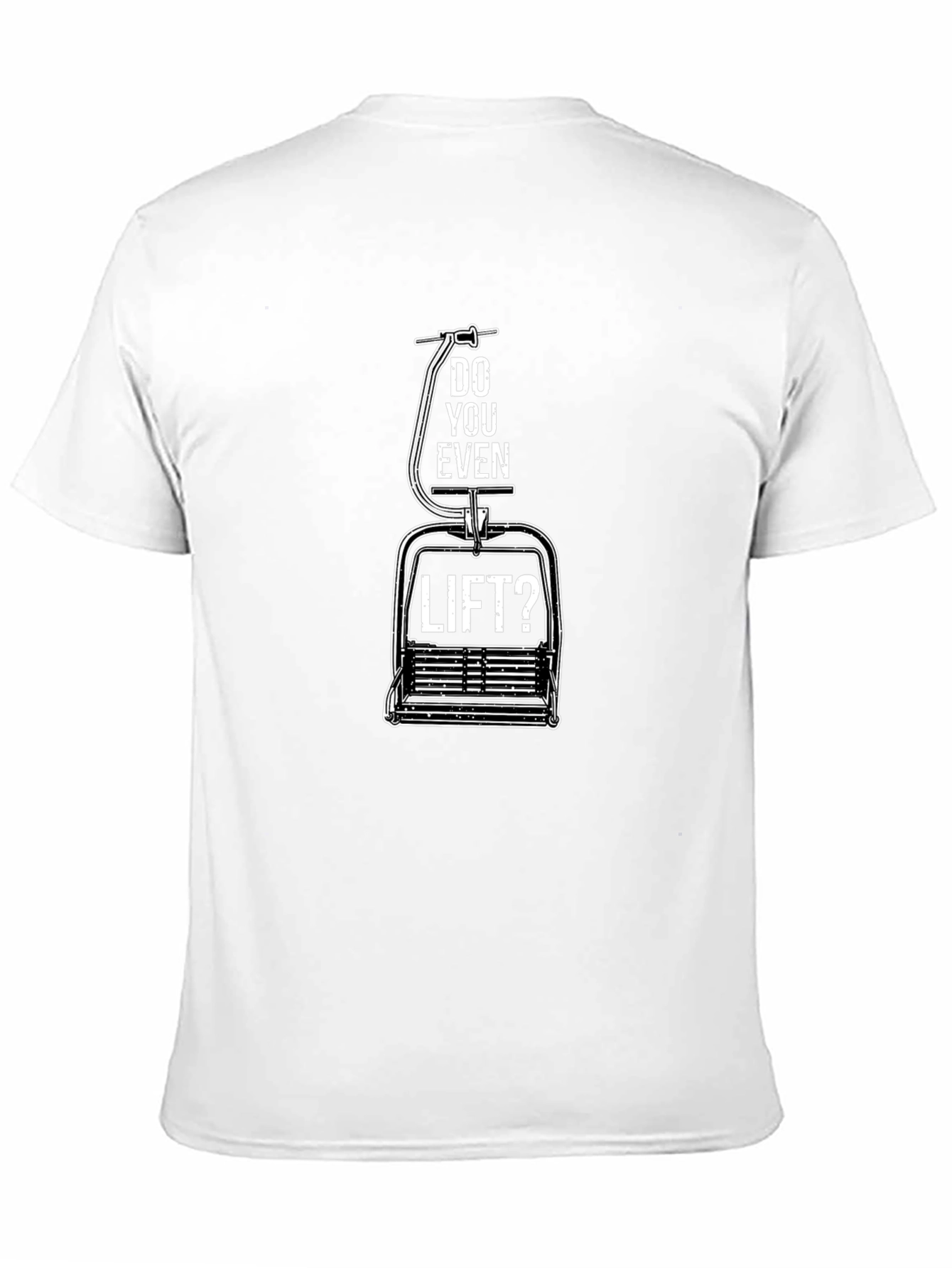 Black Do You Even Lift? Graphic Tee - Ski Lift Design view 11