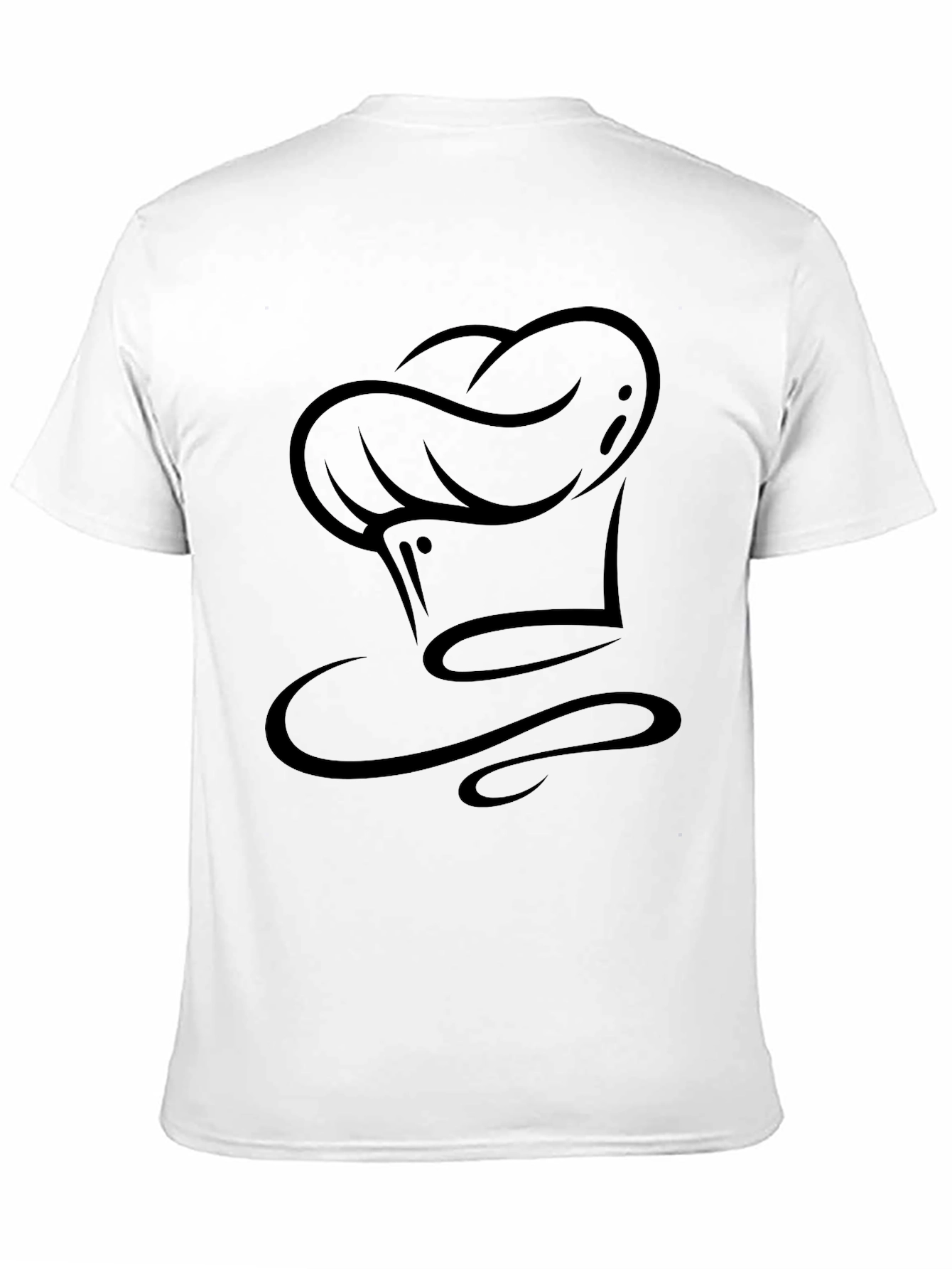 Black Chef Hat T-Shirt - Black Cotton Graphic Tee view 11